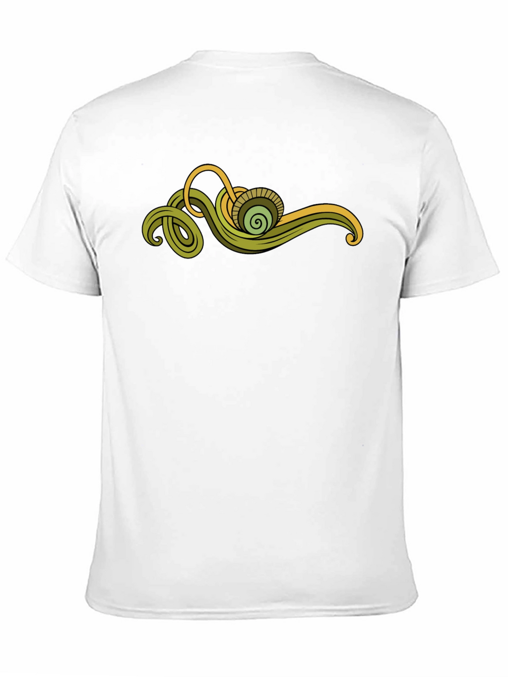 Abstract Green Swirl Graphic Tee