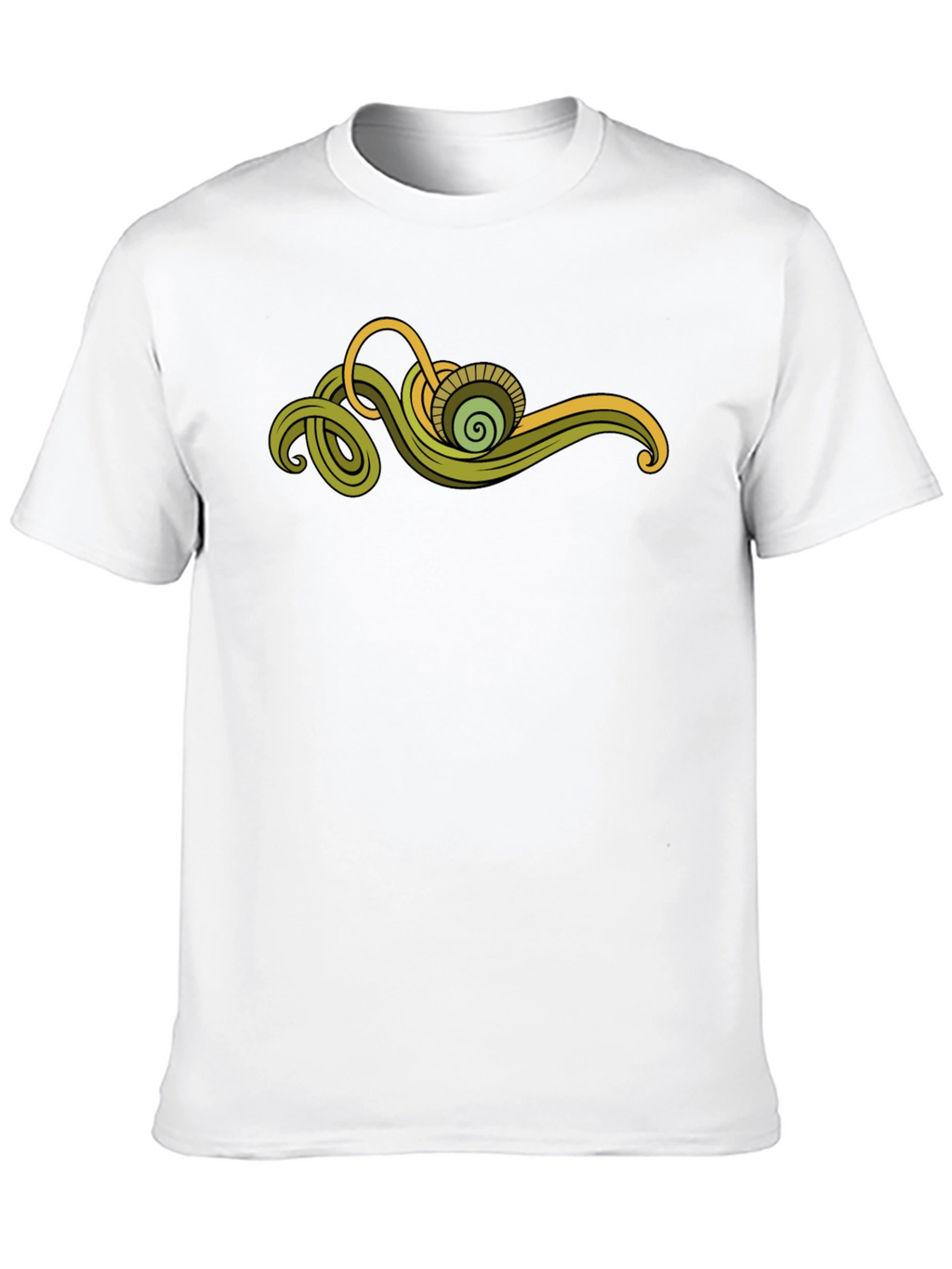 Abstract Green Swirl Graphic Tee