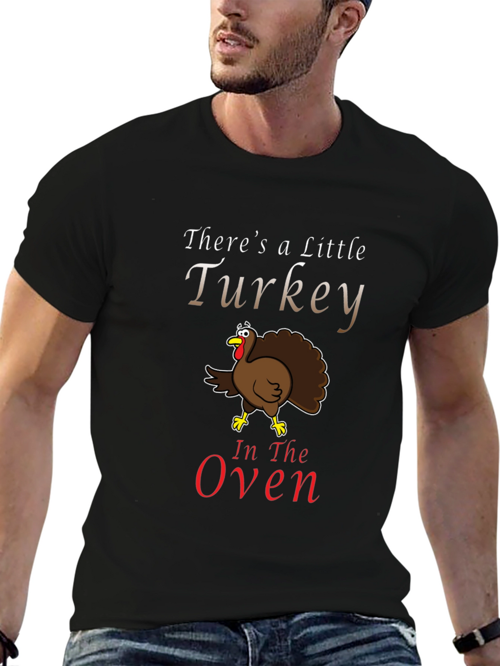 Turkey in the Oven Funny Pregnancy Announcement T-Shirt