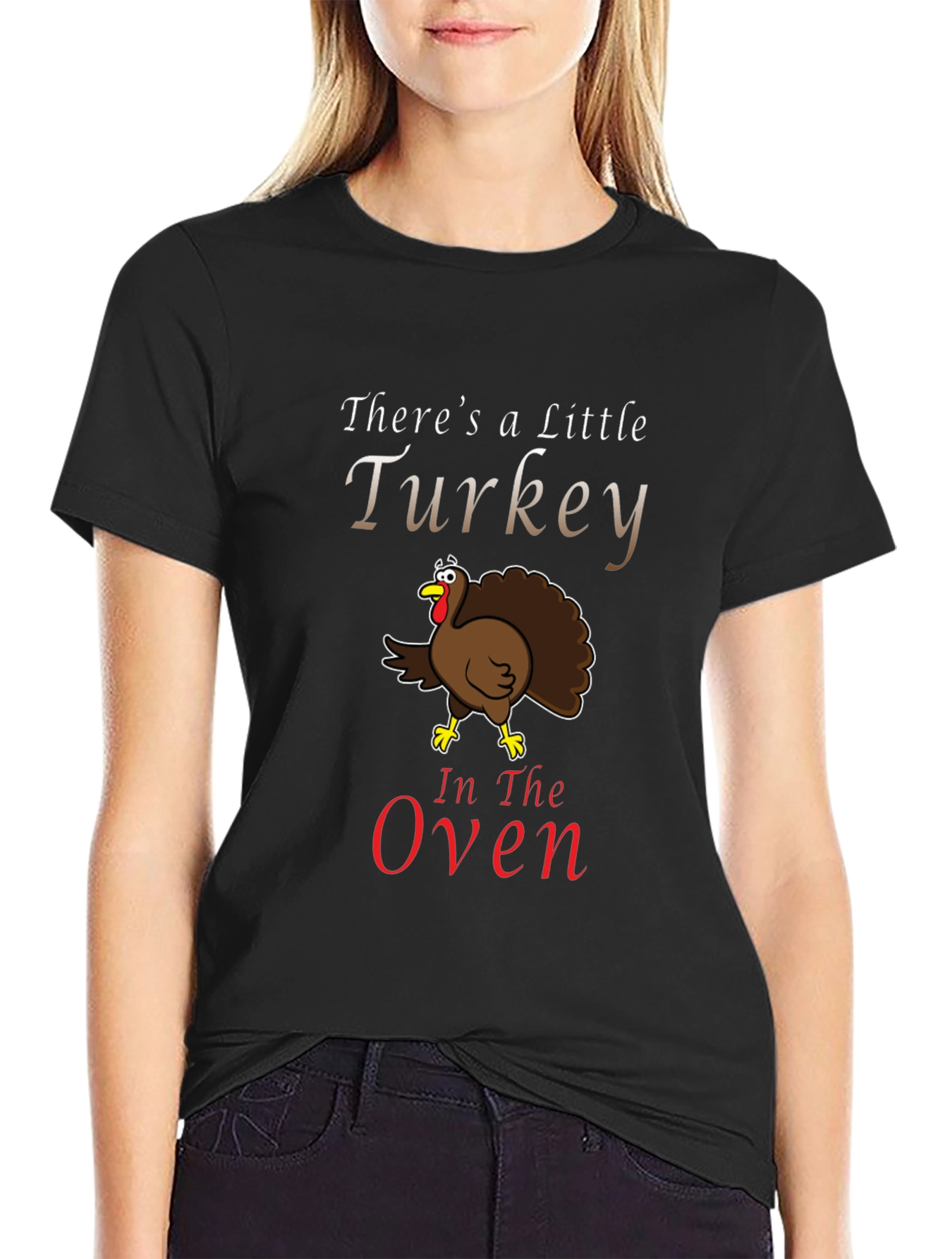 Turkey in the Oven Funny Pregnancy Announcement T-Shirt