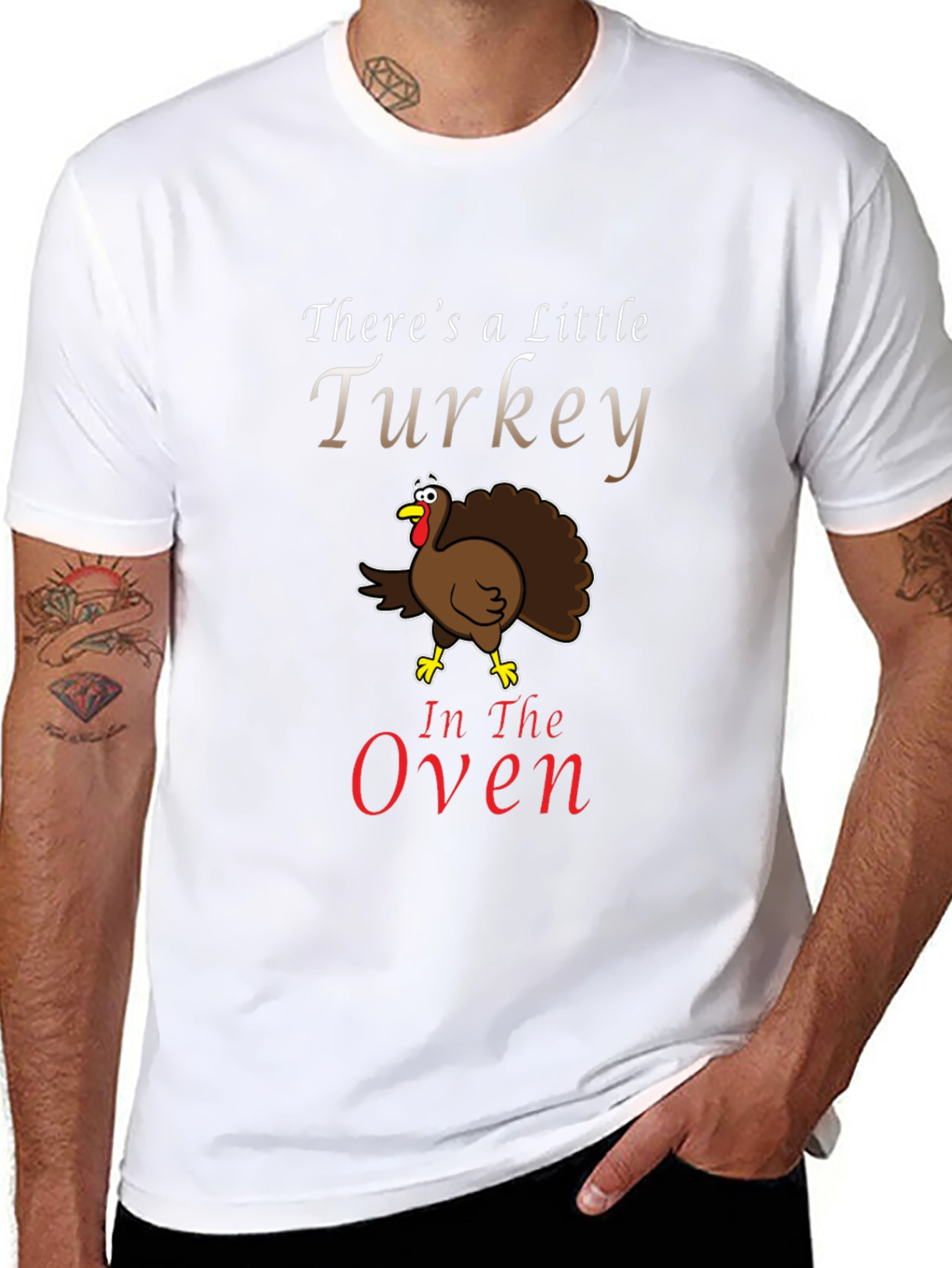 Turkey in the Oven Funny Pregnancy Announcement T-Shirt