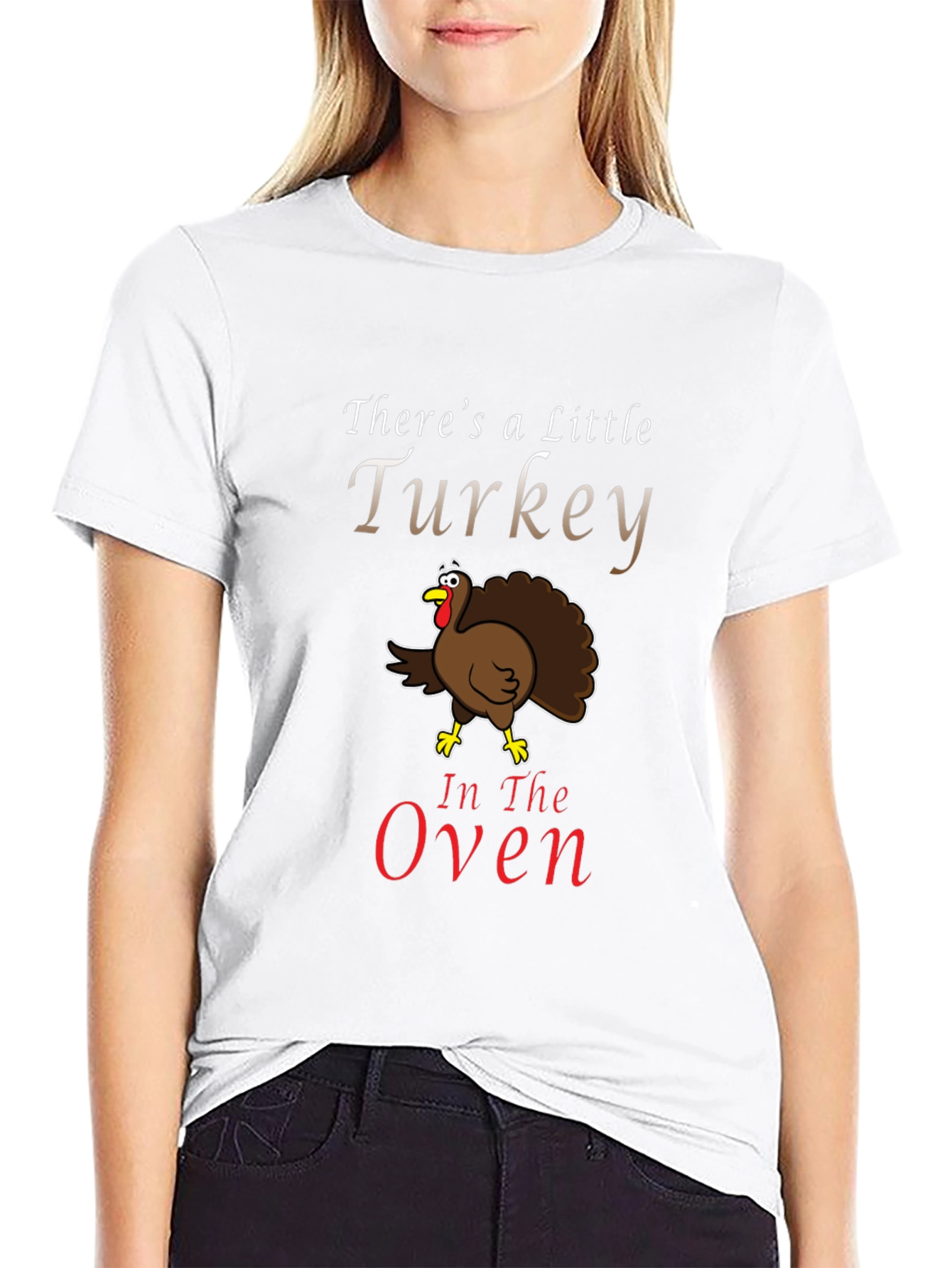 Turkey in the Oven Funny Pregnancy Announcement T-Shirt