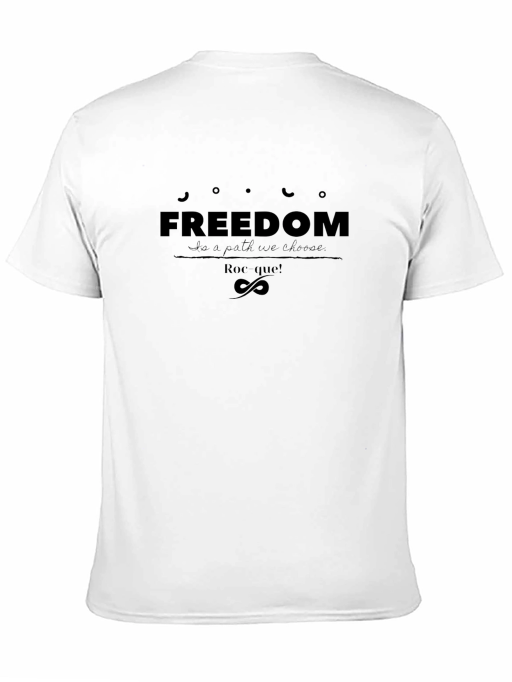 Freedom Graphic Print T-Shirt - Casual Black Tee
