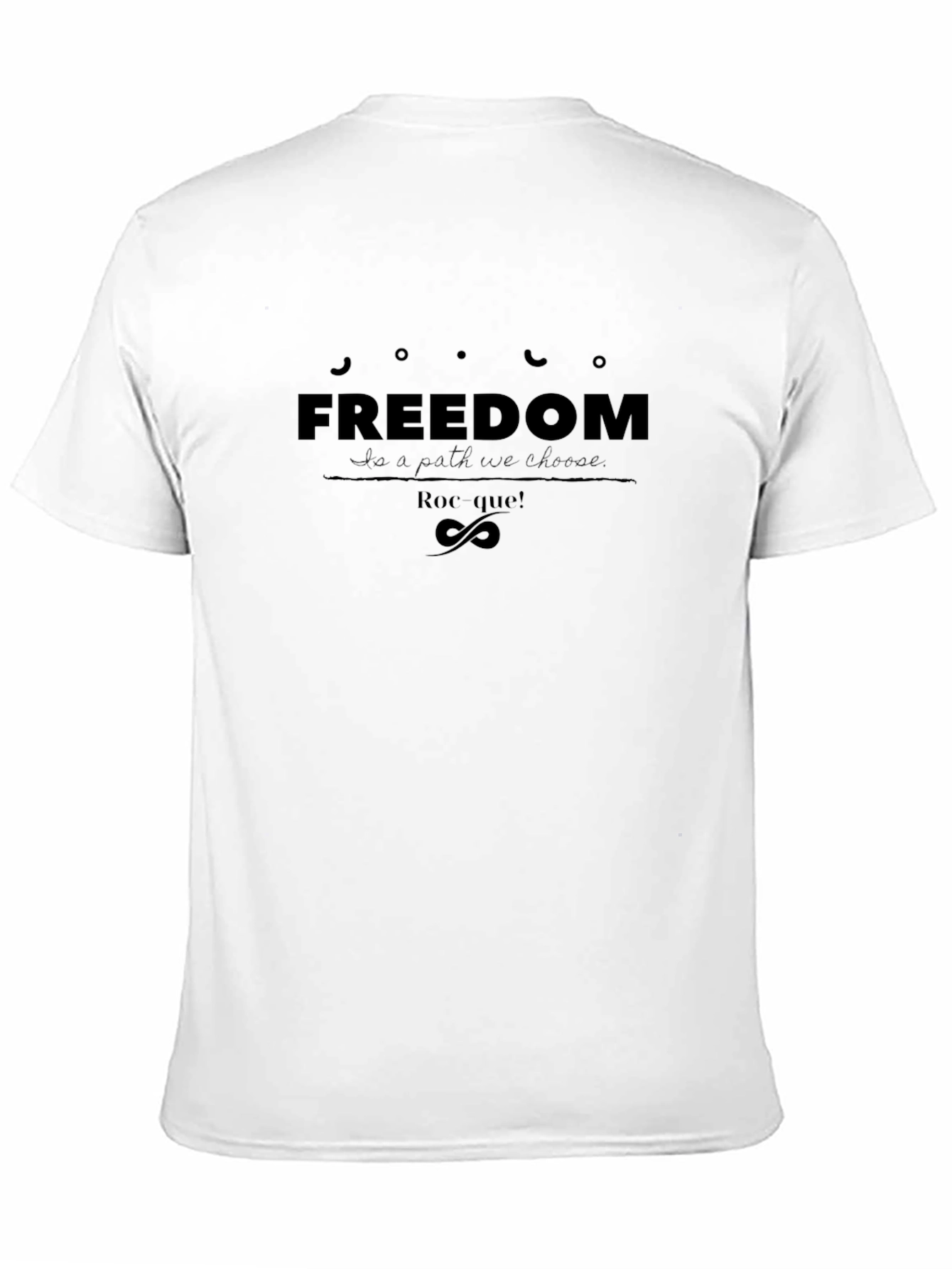 Freedom Graphic Print T-Shirt - Casual Black Tee