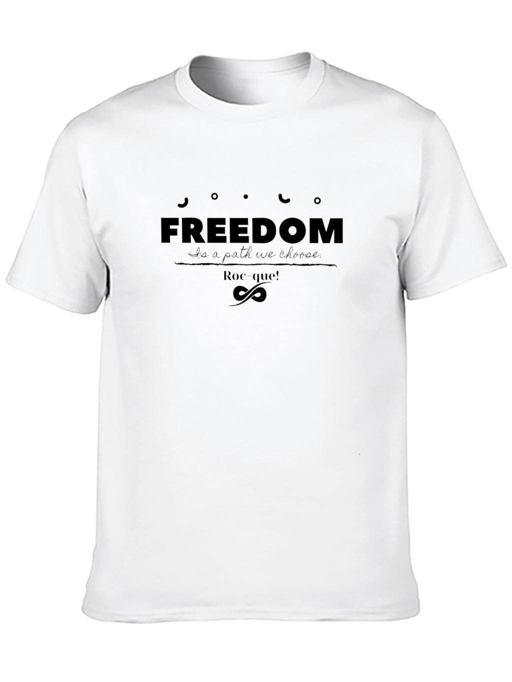 Freedom Graphic Print T-Shirt - Casual Black Tee