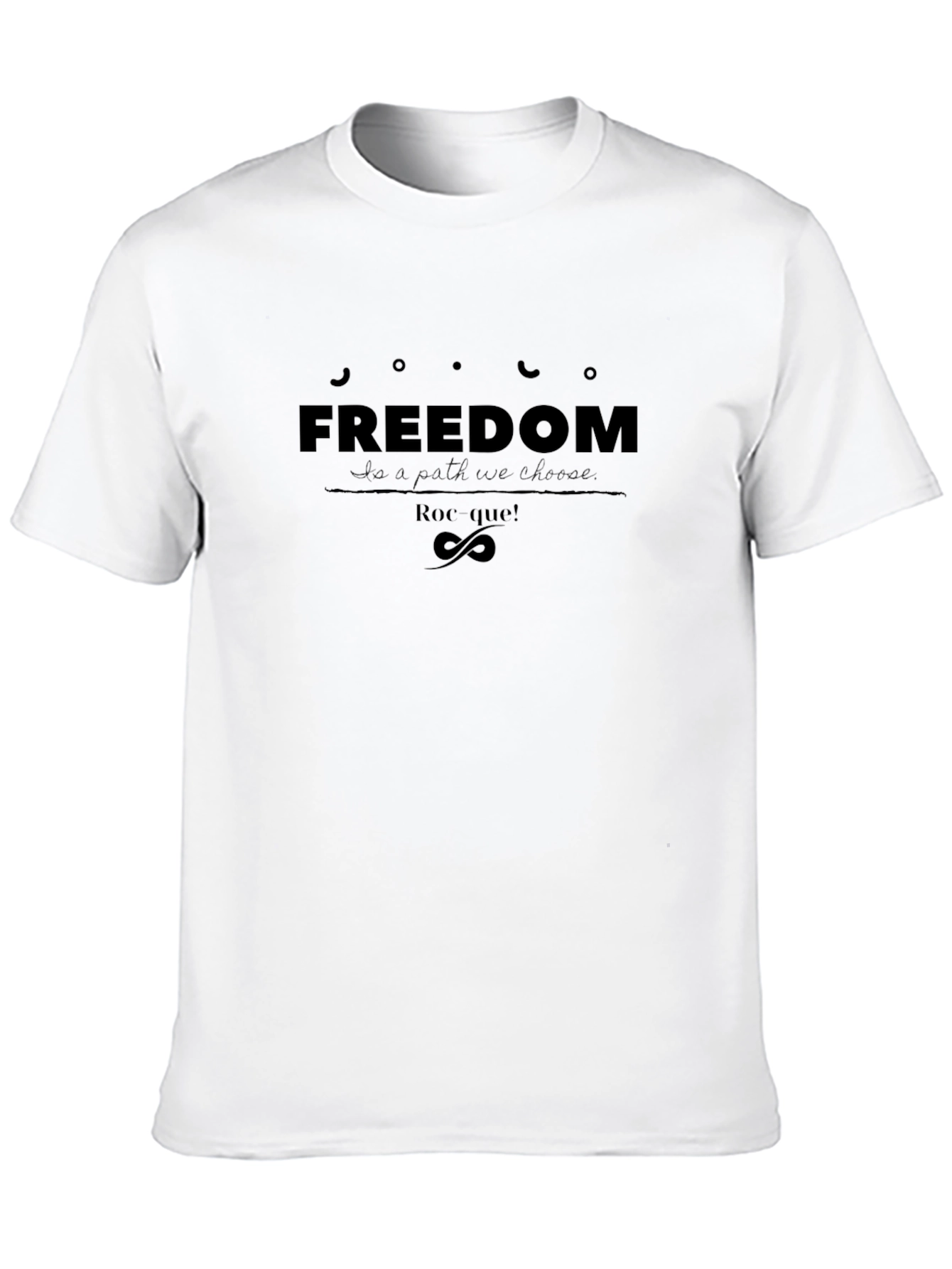 Freedom Graphic Print T-Shirt - Casual Black Tee
