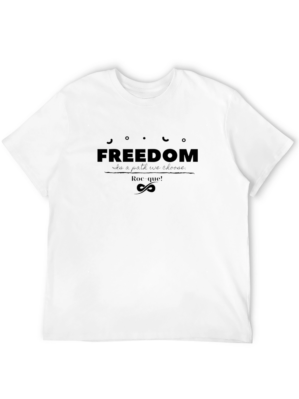 Freedom Graphic Print T-Shirt - Casual Black Tee