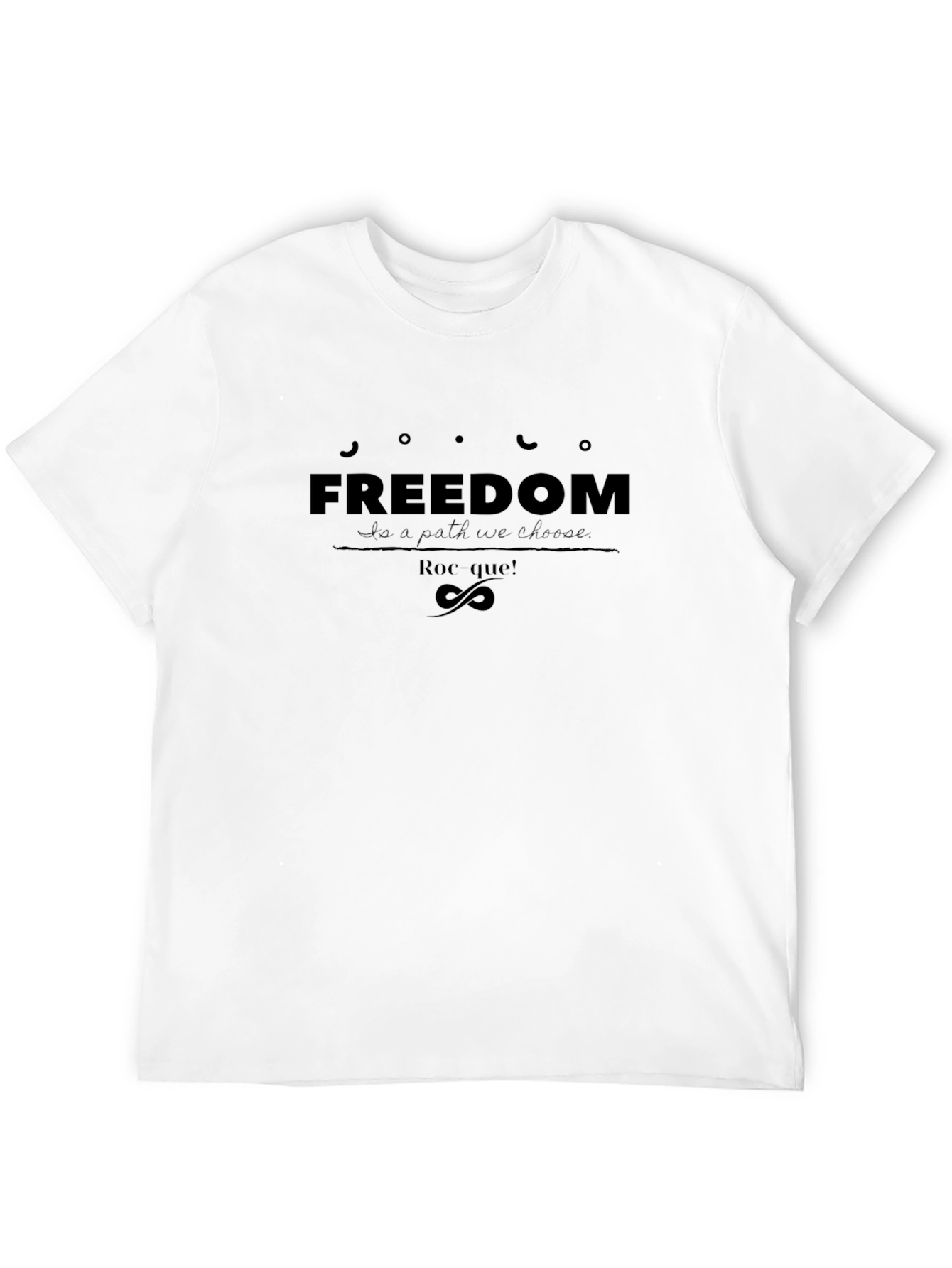 Freedom Graphic Print T-Shirt - Casual Black Tee