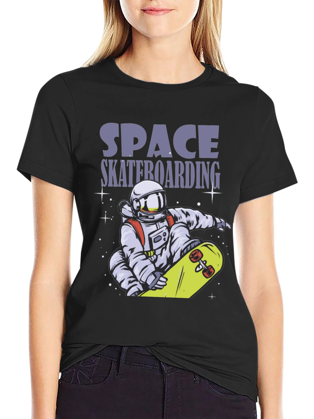 Space Skateboarding T-Shirt - Astronaut Design