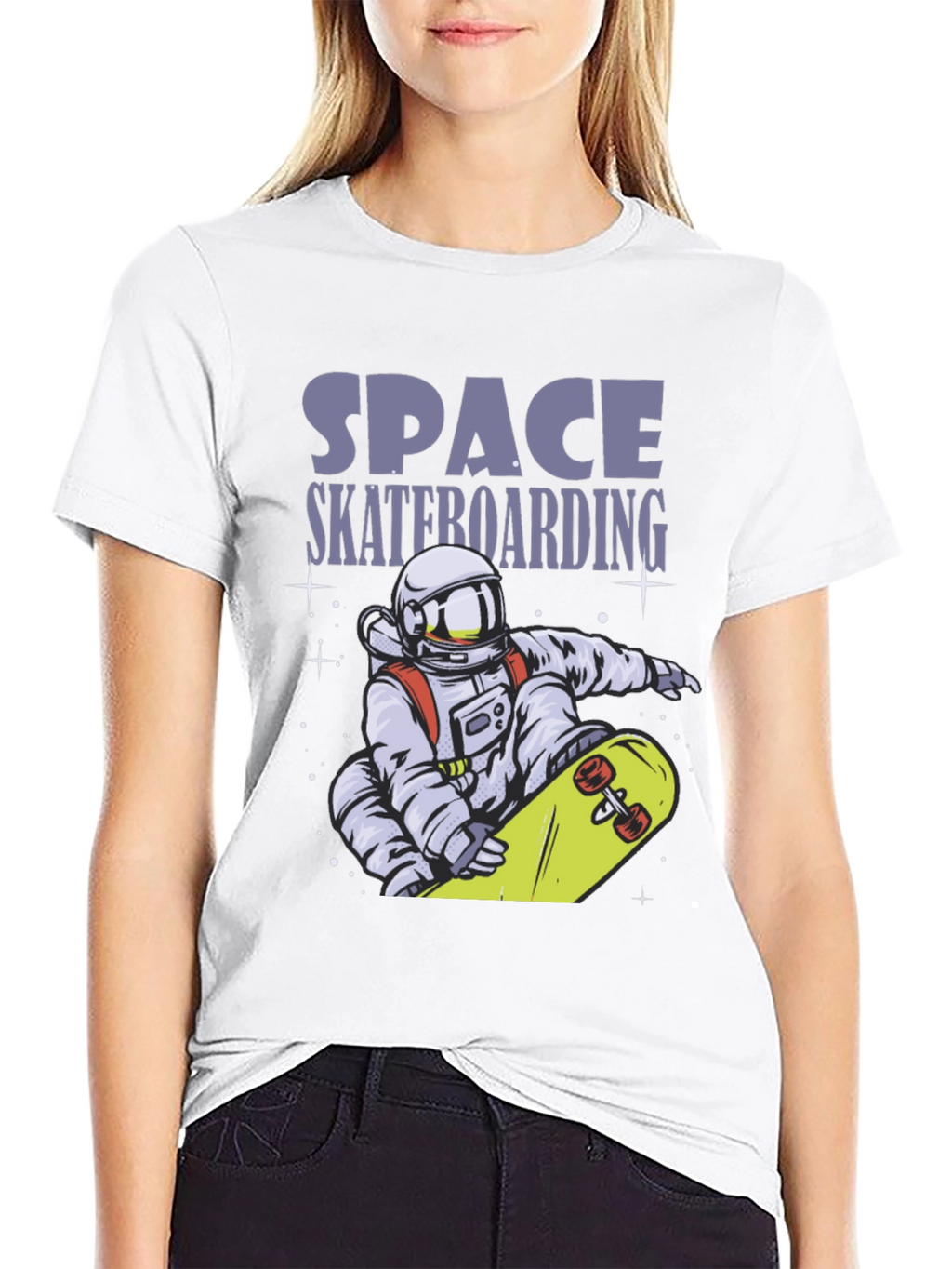 Space Skateboarding T-Shirt - Astronaut Design