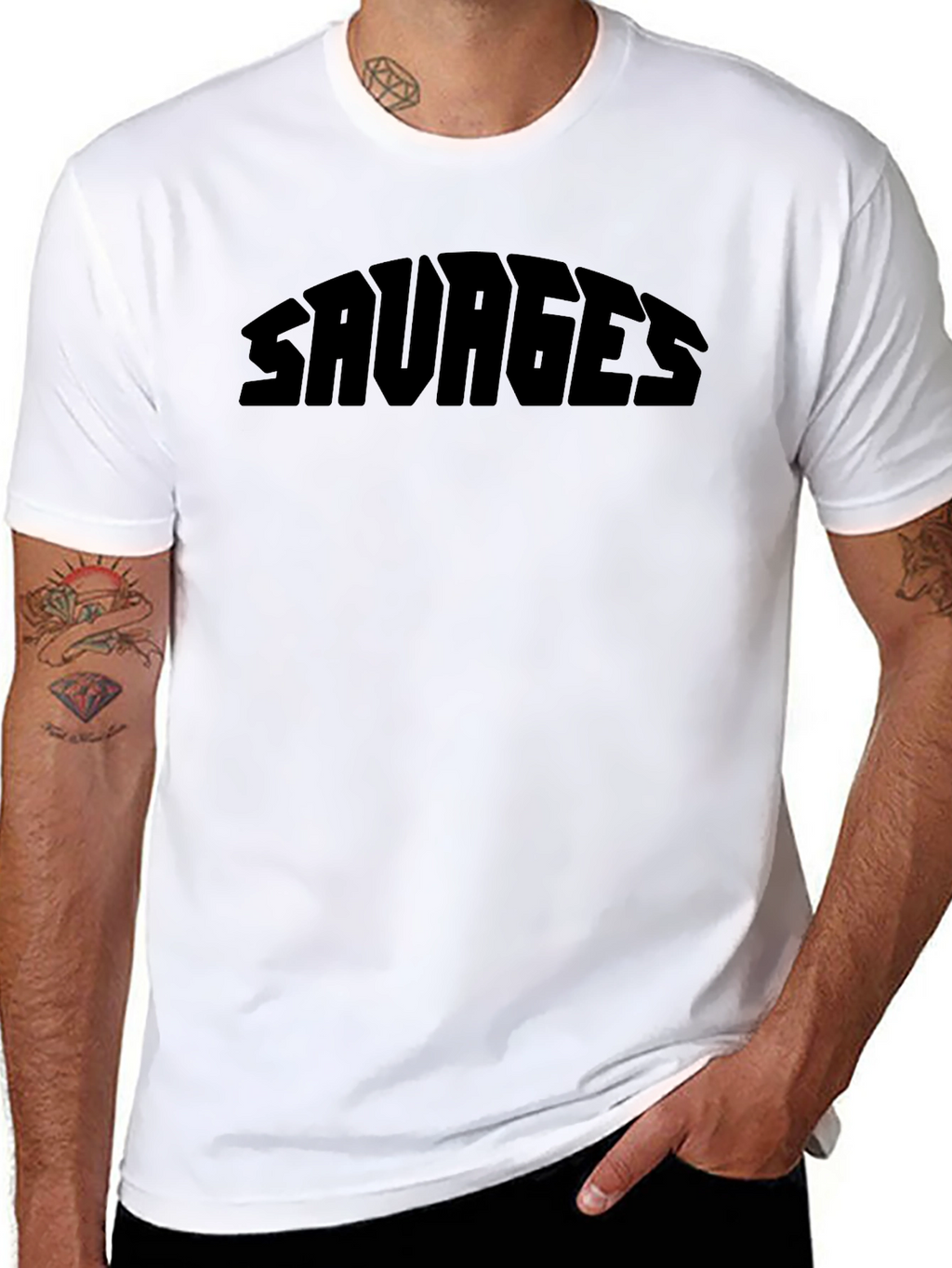 Savages Graphic Print Black T-Shirt