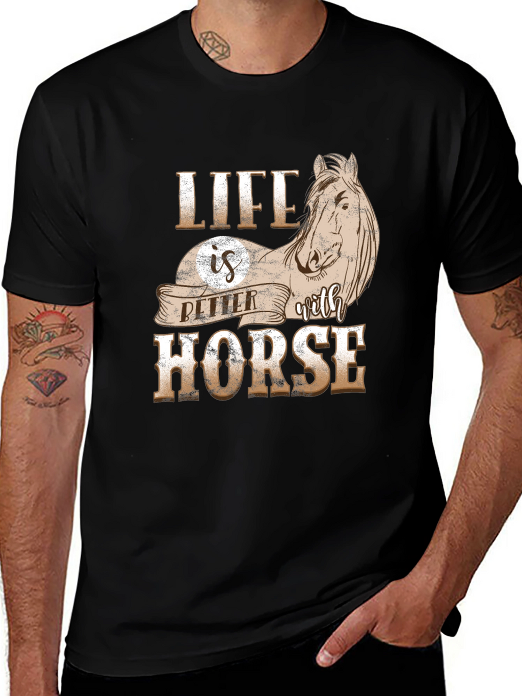 Life is Better with Horse Graphic T-Shirt