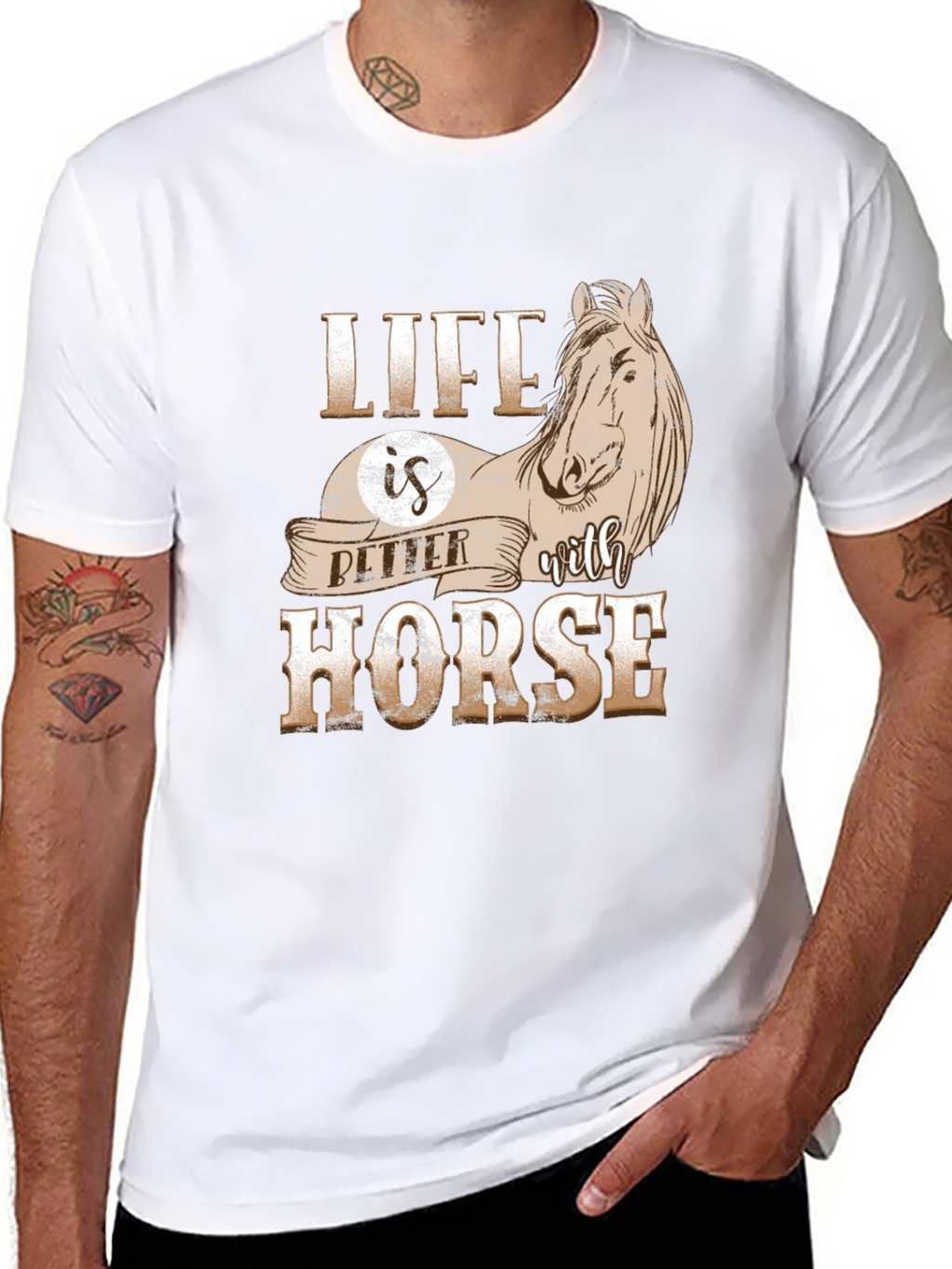 Life is Better with Horse Graphic T-Shirt