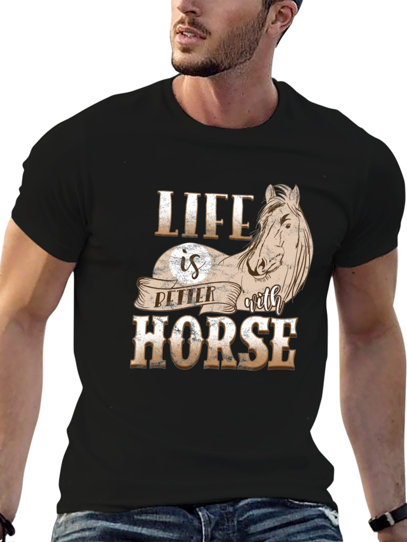 Life is Better with Horse Graphic T-Shirt