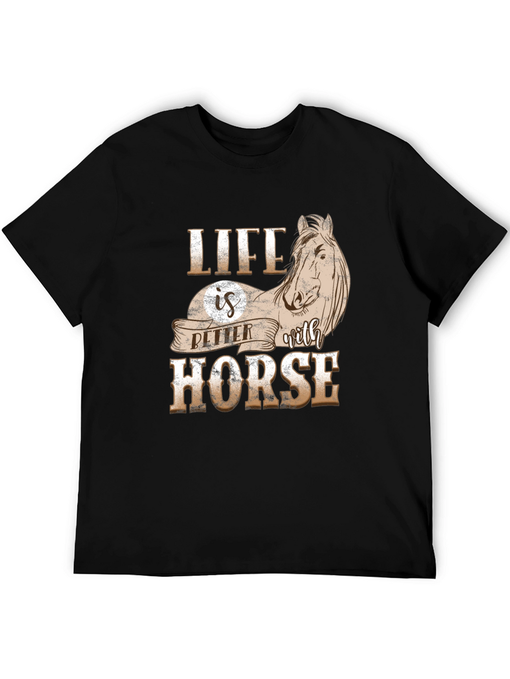 Life is Better with Horse Graphic T-Shirt