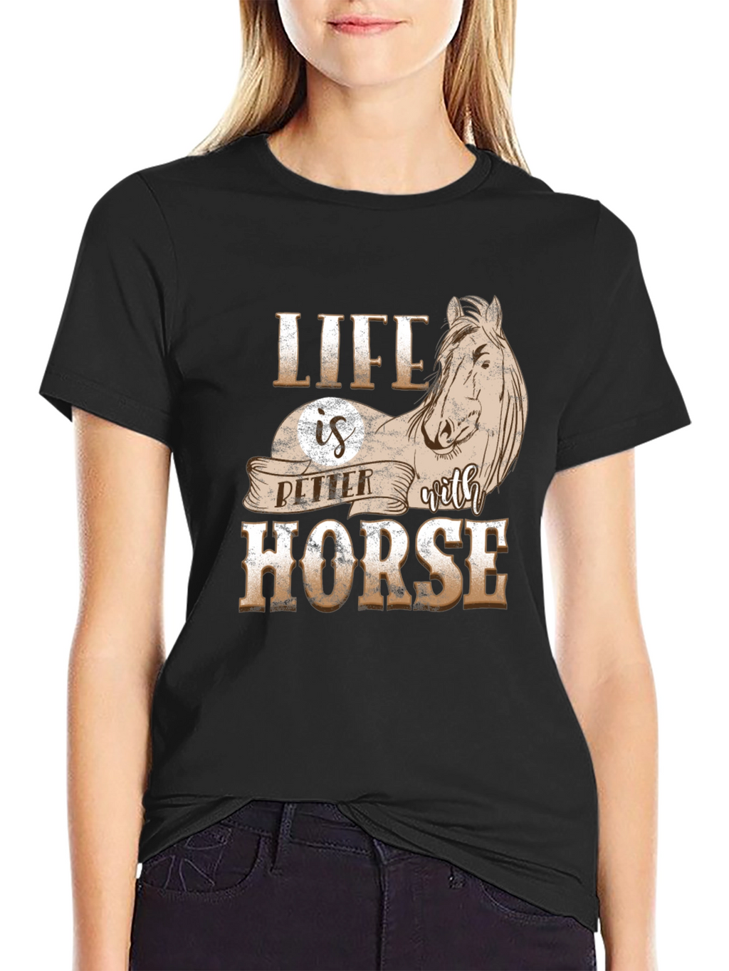 Life is Better with Horse Graphic T-Shirt