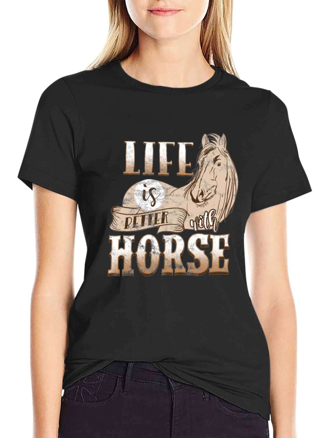 Life is Better with Horse Graphic T-Shirt