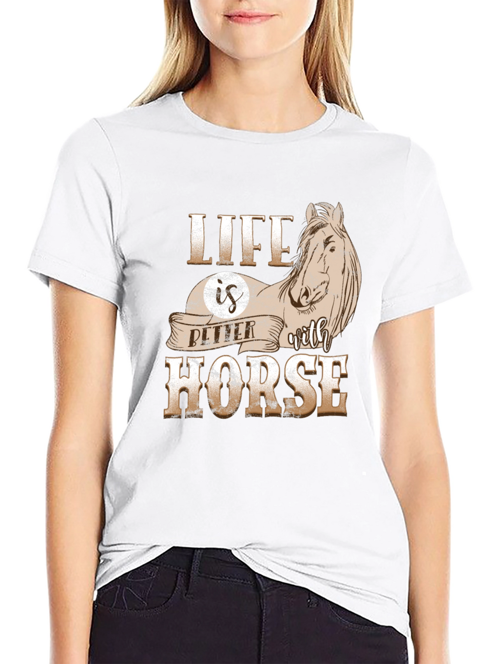 Life is Better with Horse Graphic T-Shirt