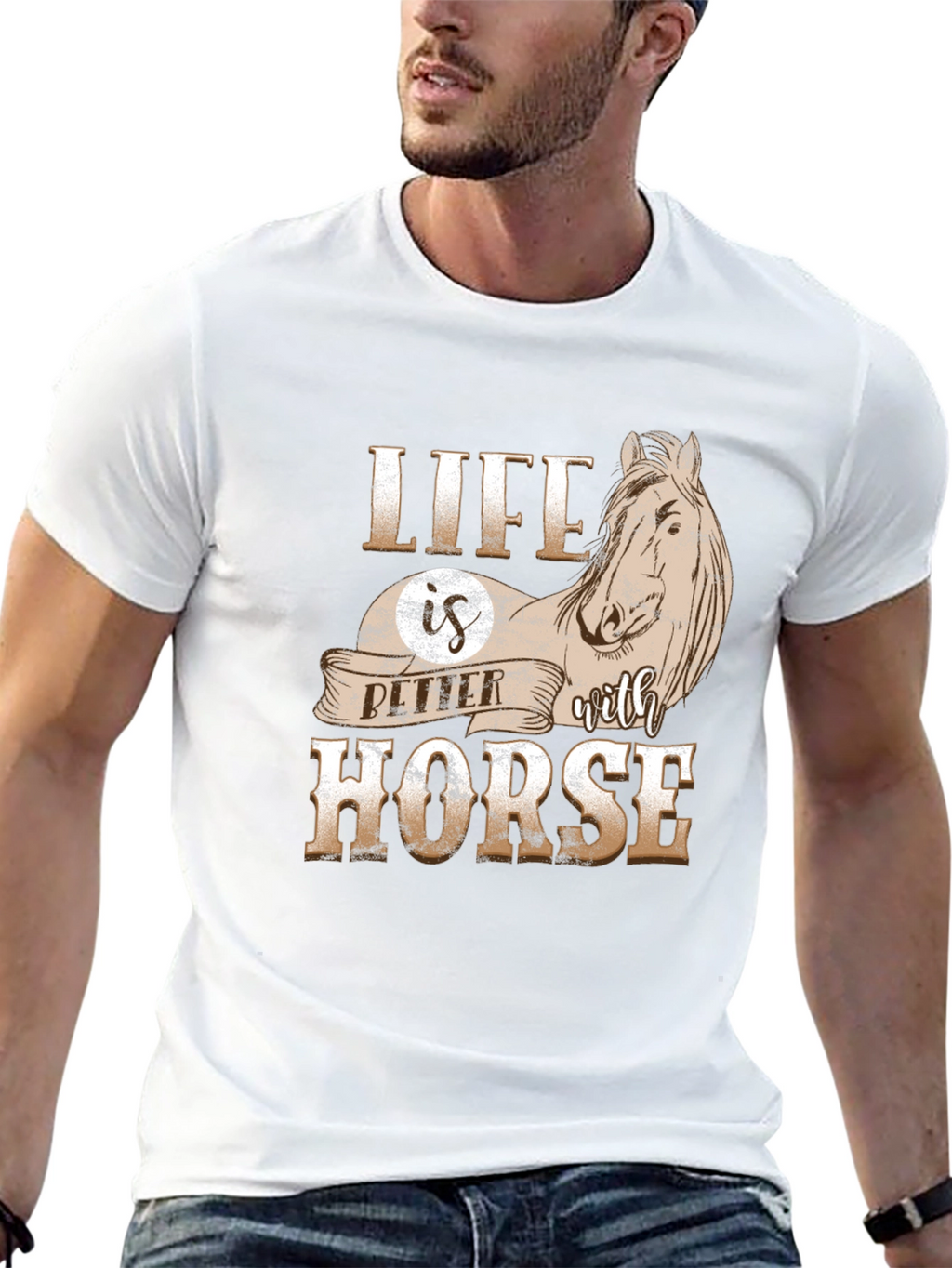 Life is Better with Horse Graphic T-Shirt