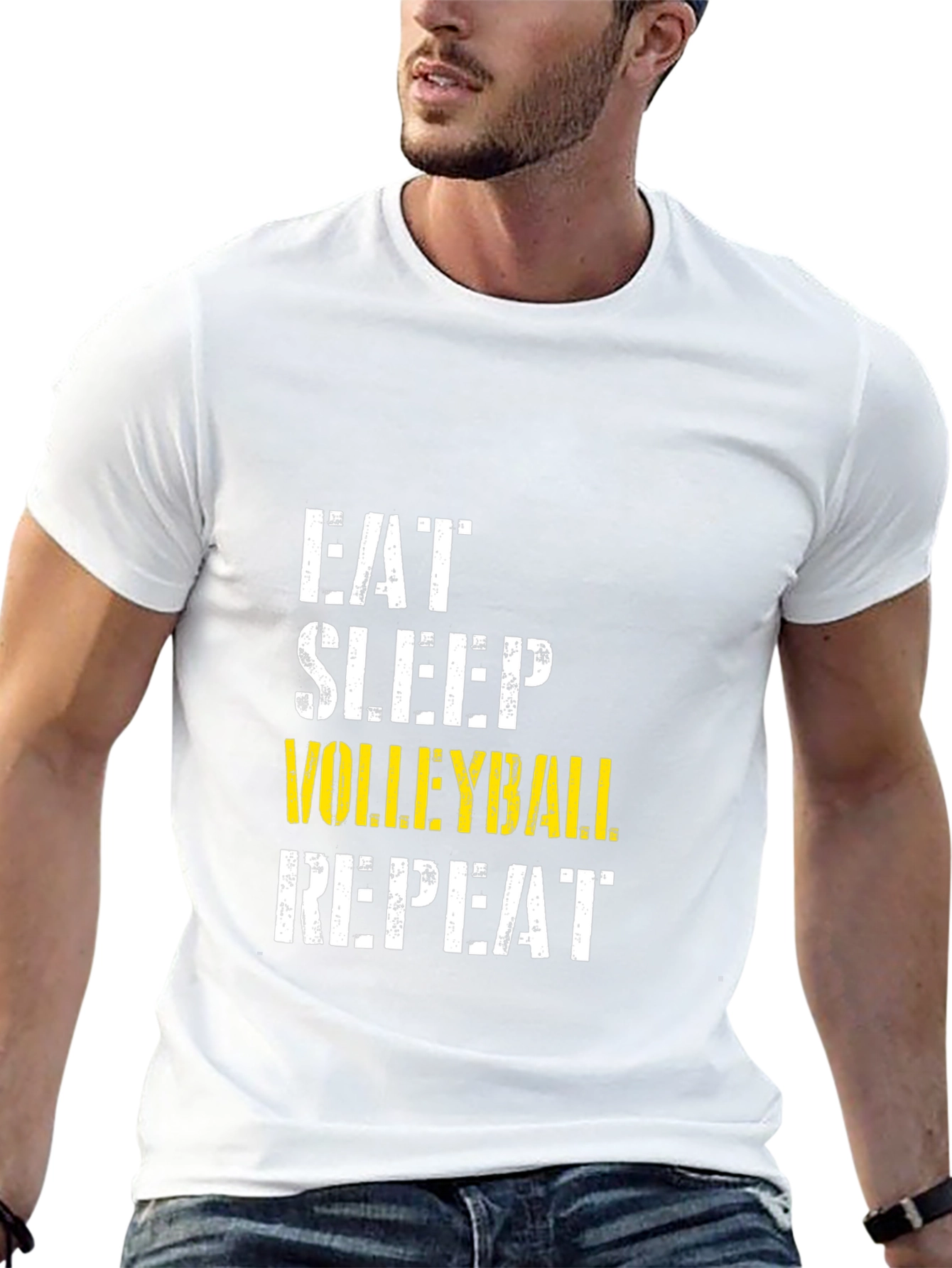 Eat Sleep Volleyball Repeat Black T-Shirt