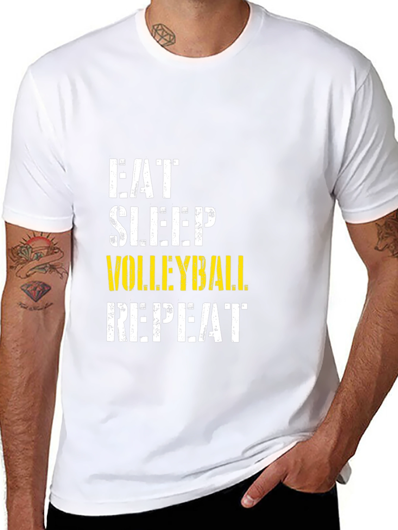 Eat Sleep Volleyball Repeat Black T-Shirt