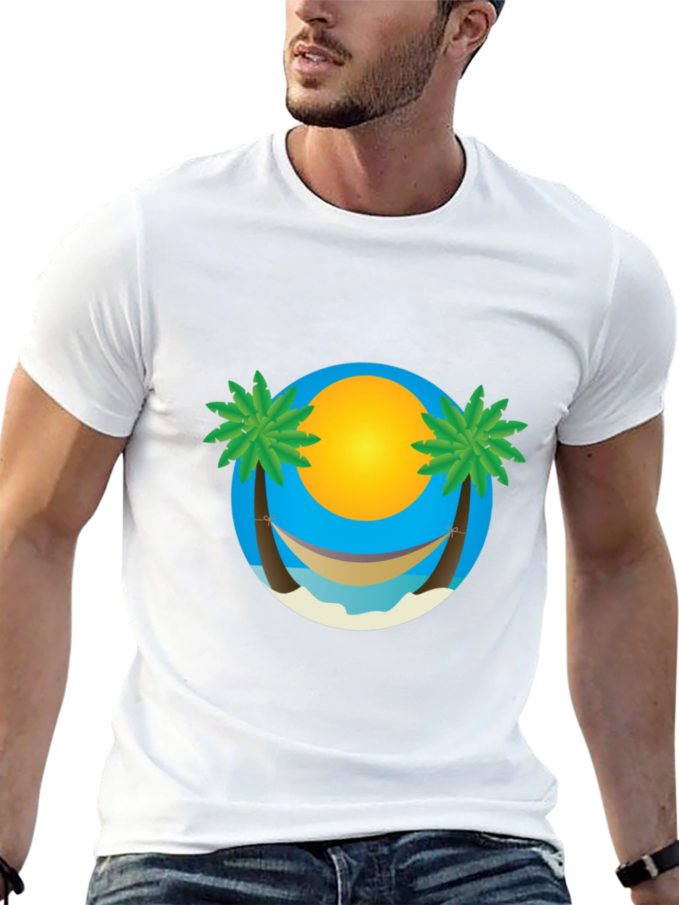 Island Hammock Graphic T-Shirt - Black