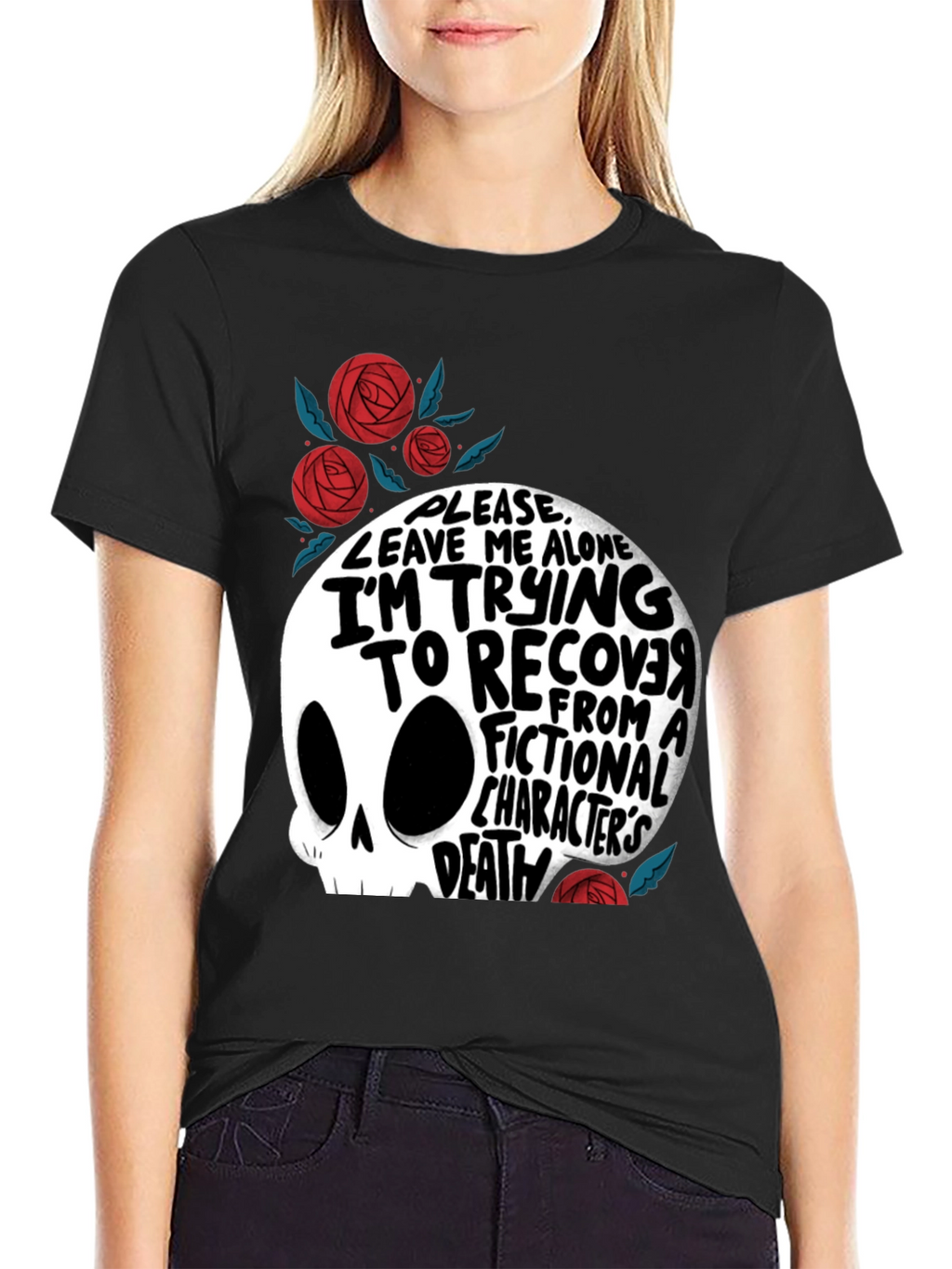 Fictional Character Death Skull Graphic T-Shirt