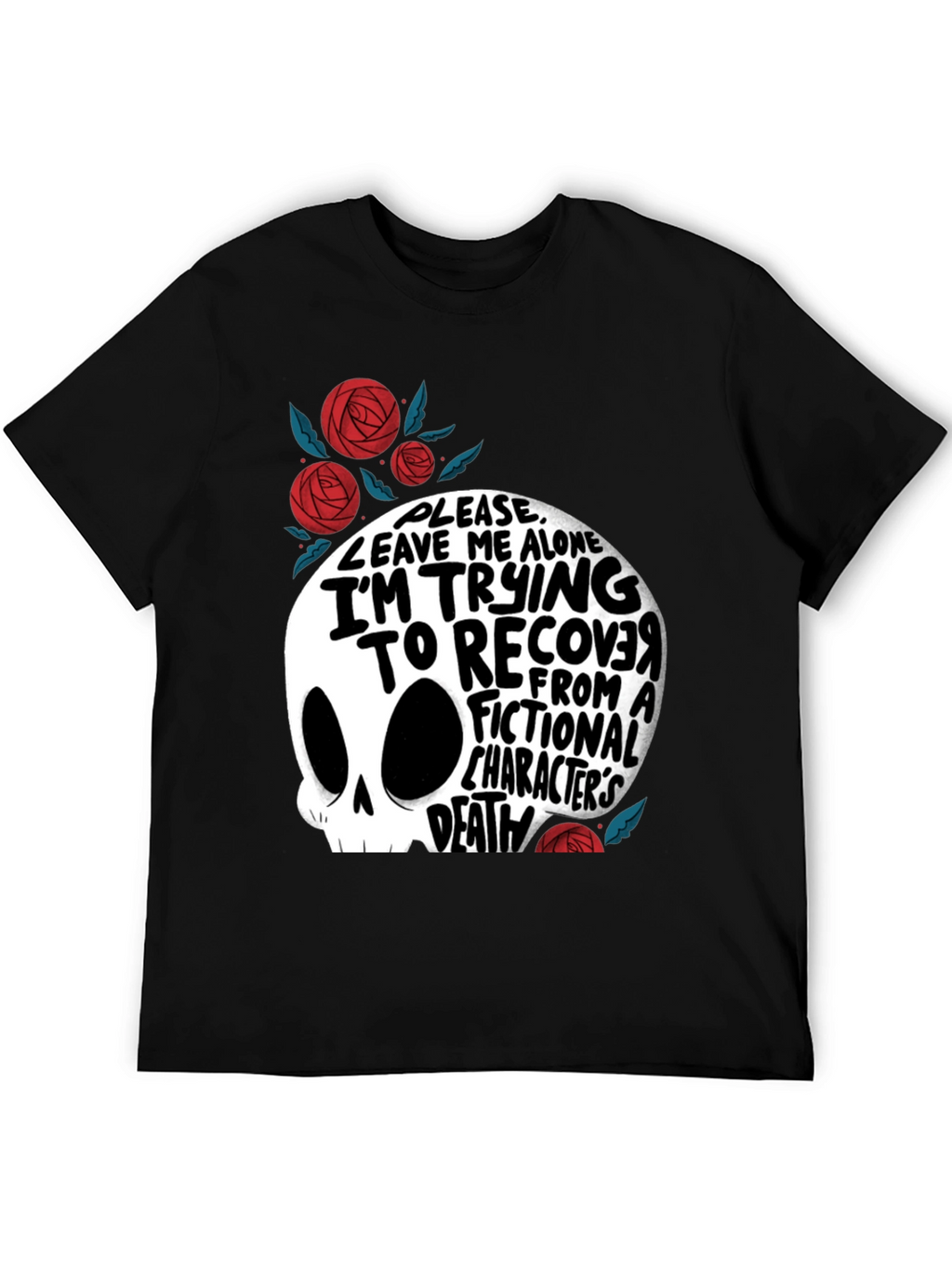 Fictional Character Death Skull Graphic T-Shirt