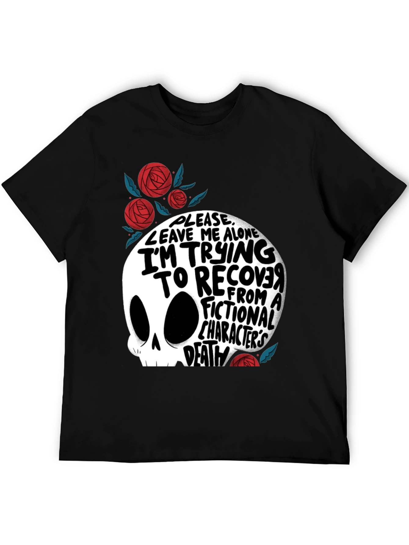 Fictional Character Death Skull Graphic T-Shirt