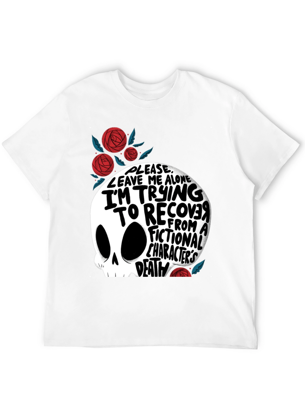 Fictional Character Death Skull Graphic T-Shirt