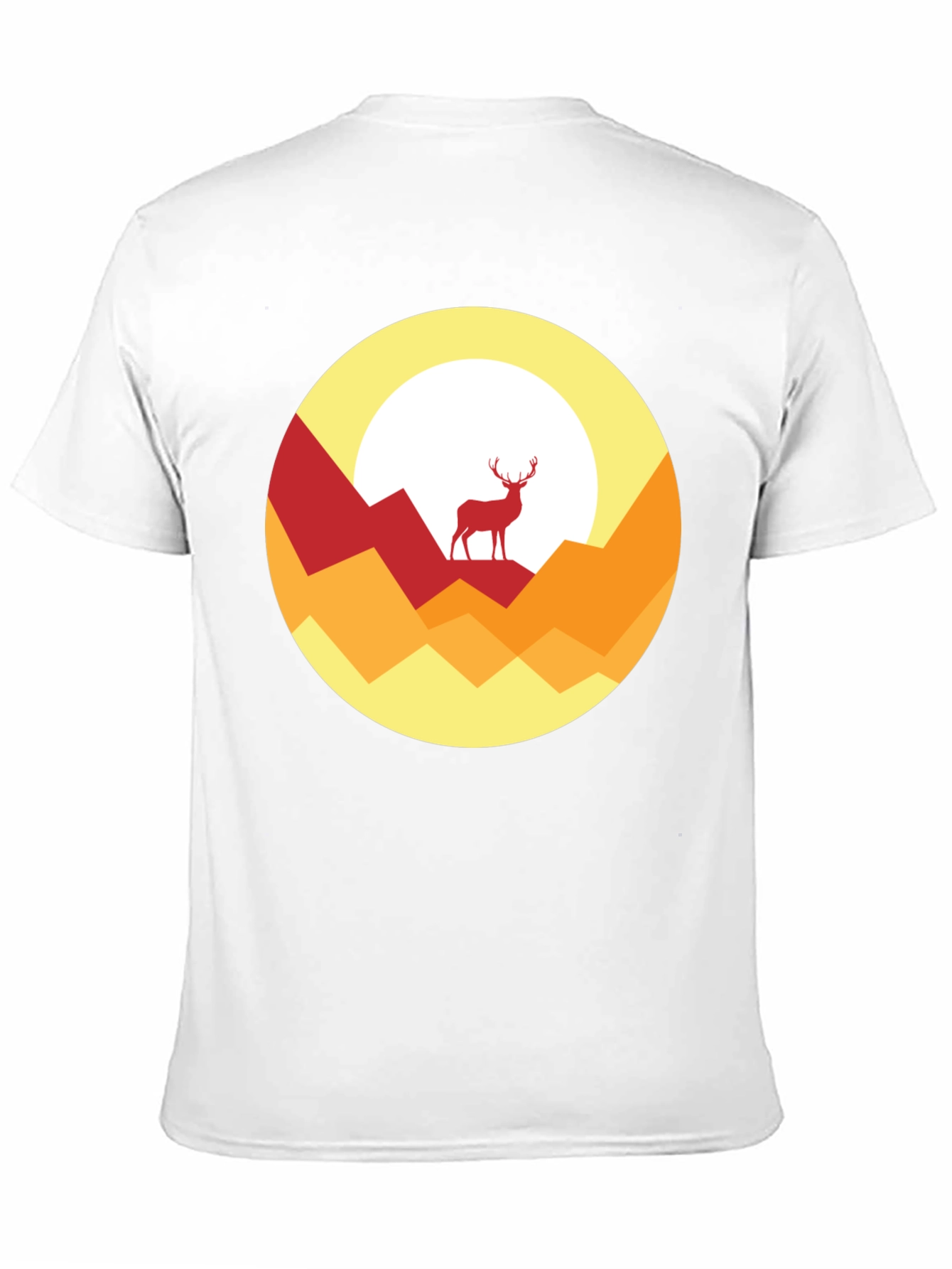 Nature Deer Graphic Tee - Stylish Mens Black T-Shirt