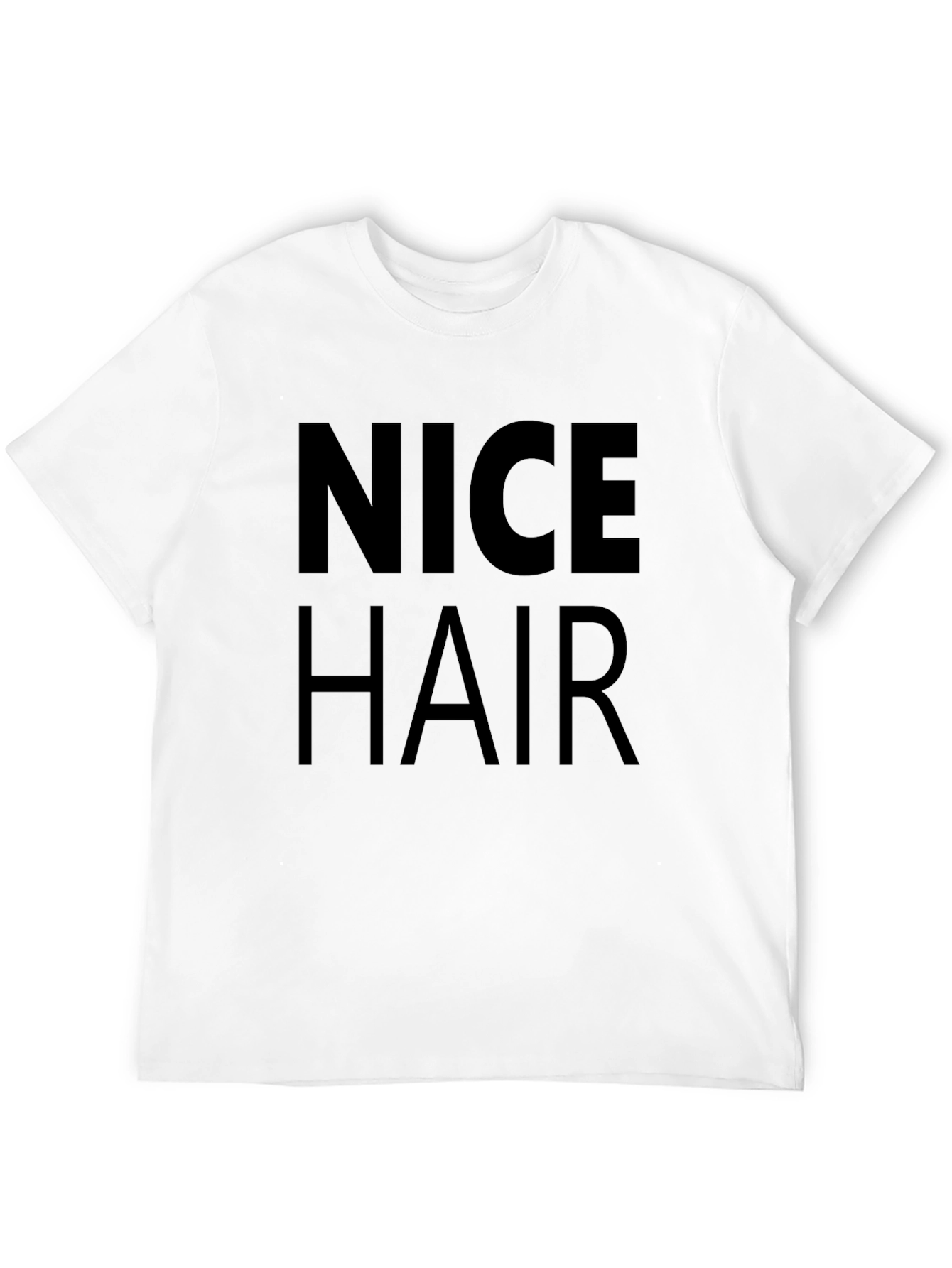 Nice Hair Graphic Tee - Black Cotton Shirt