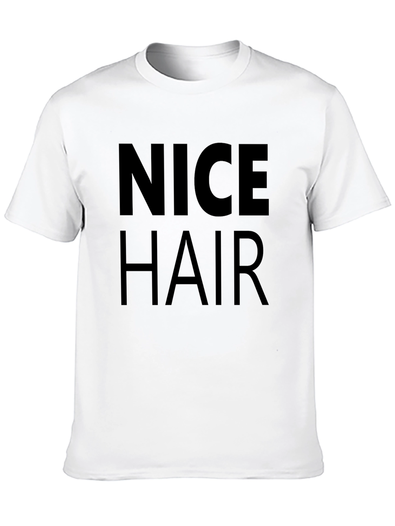 Nice Hair Graphic Tee - Black Cotton Shirt
