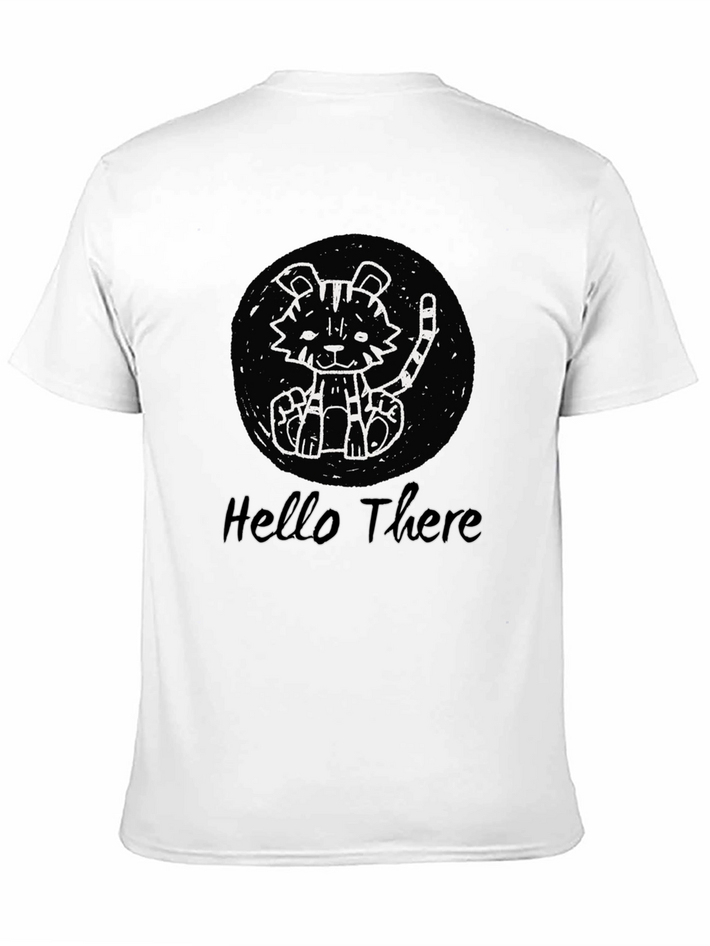 Cute Tiger Graphic Black T-Shirt