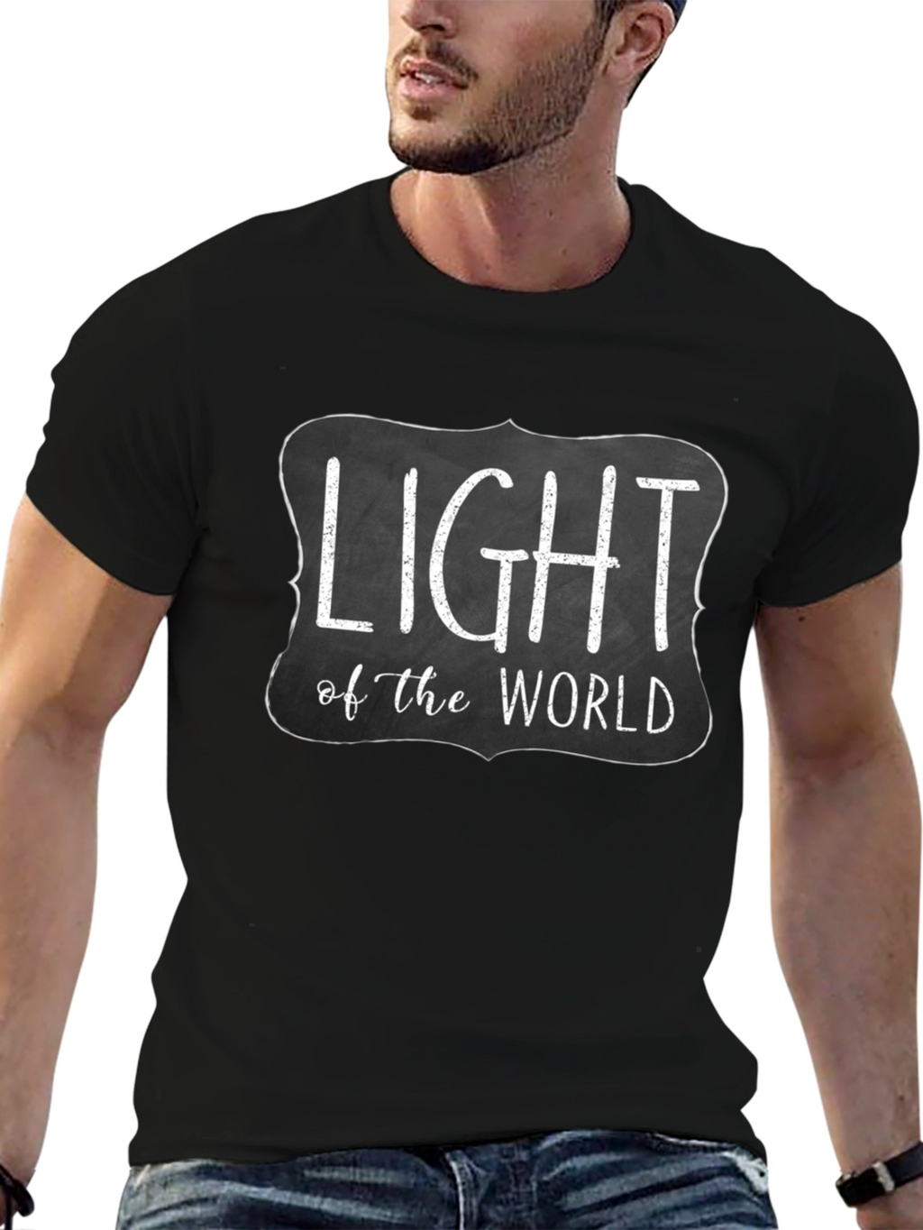 Light of the World Black Graphic Tee Shirt