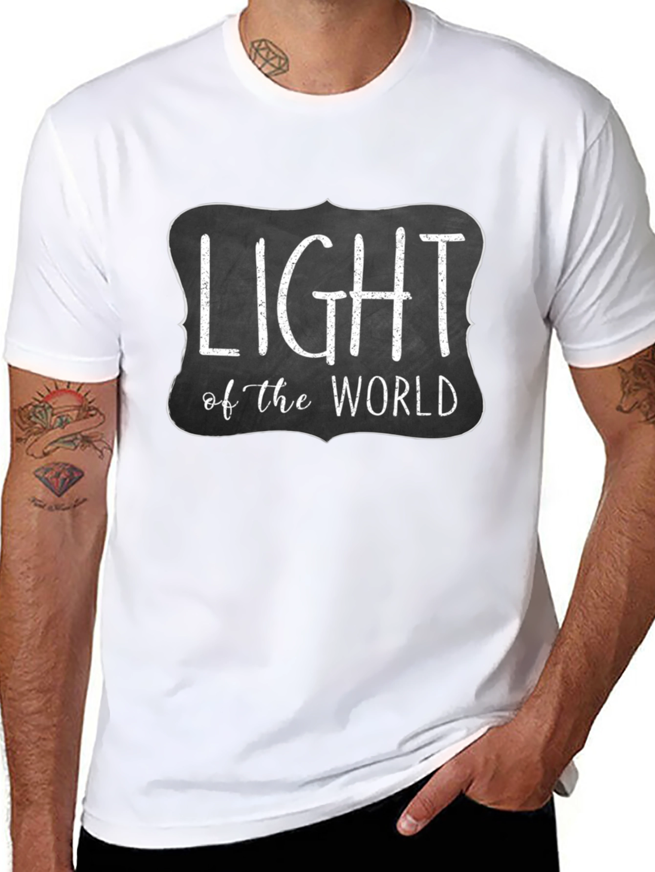 Light of the World Black Graphic Tee Shirt
