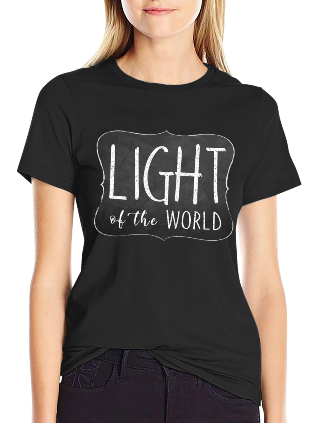 Light of the World Black Graphic Tee Shirt