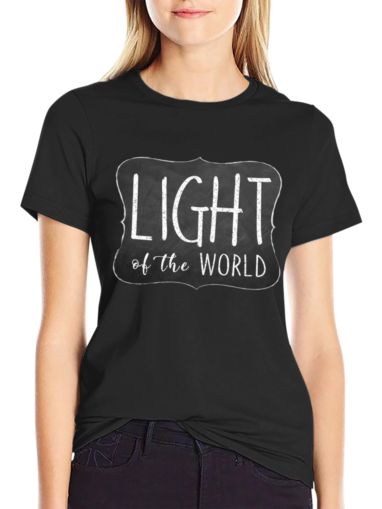 Light of the World Black Graphic Tee Shirt