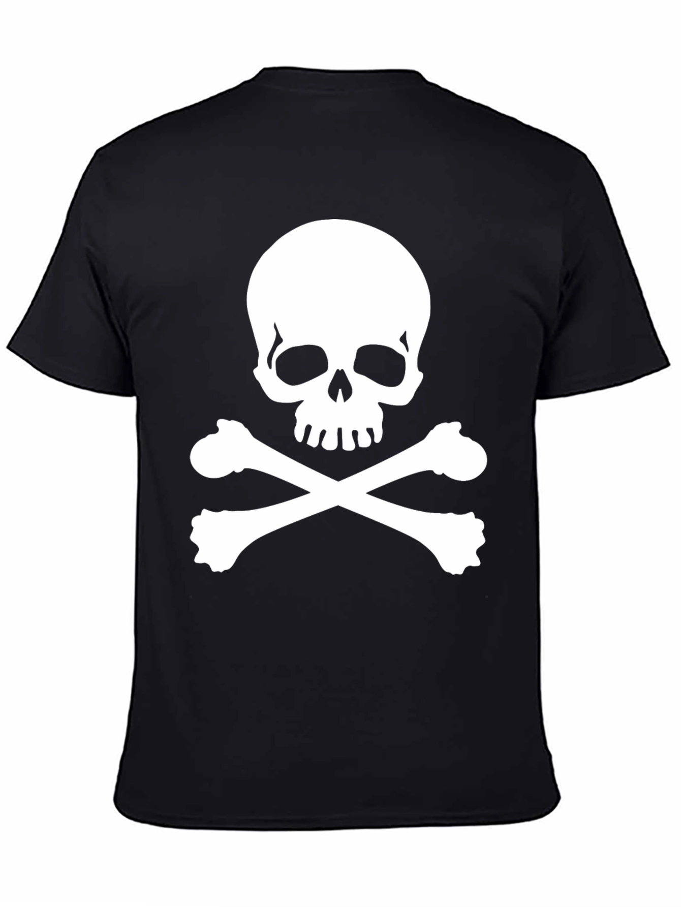 Skull & Crossbones Black T-Shirt - Pirate Style!