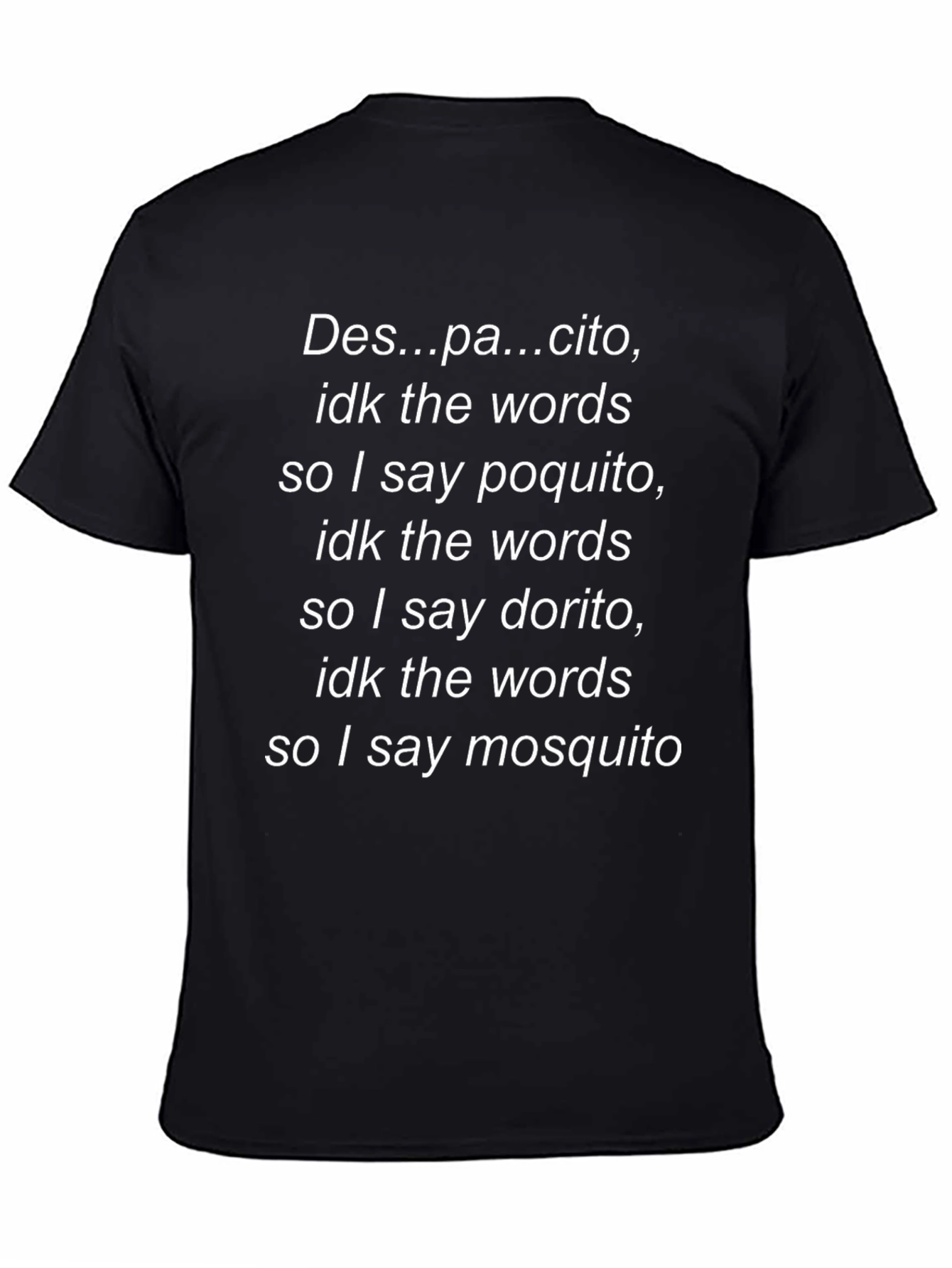 Despacito Parody Black T-Shirt