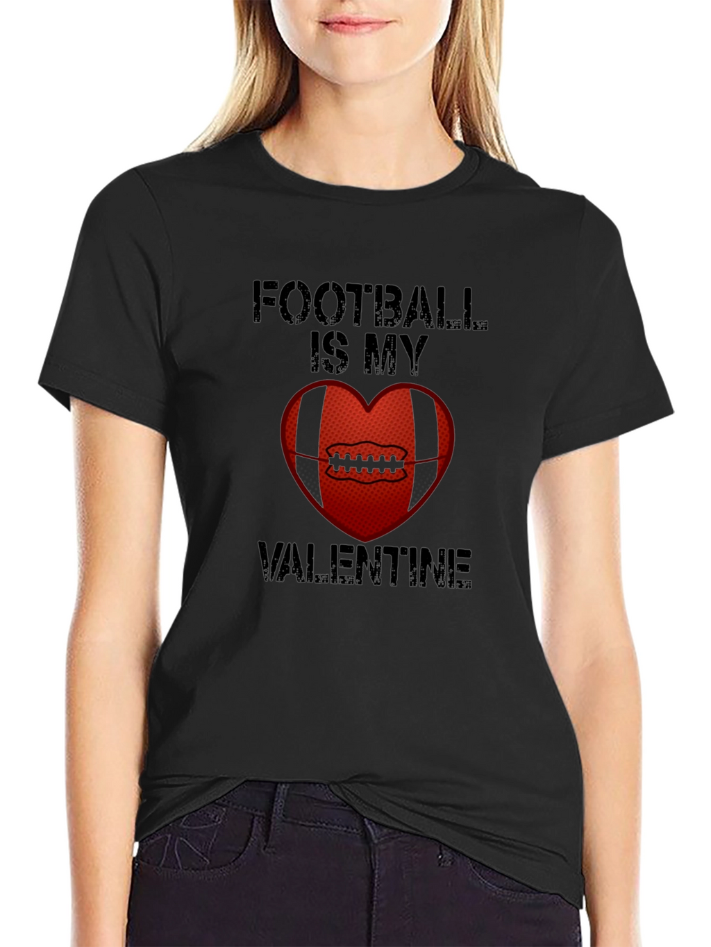 Football Is My Valentine T-Shirt