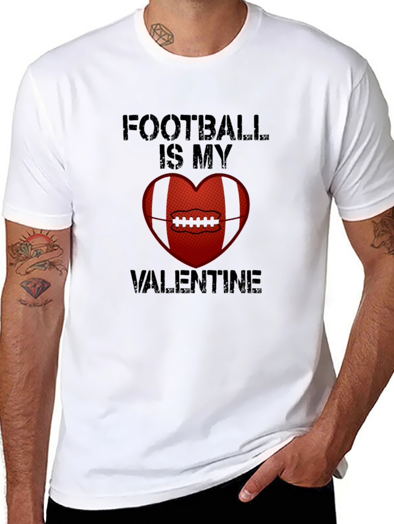 Football Is My Valentine T-Shirt