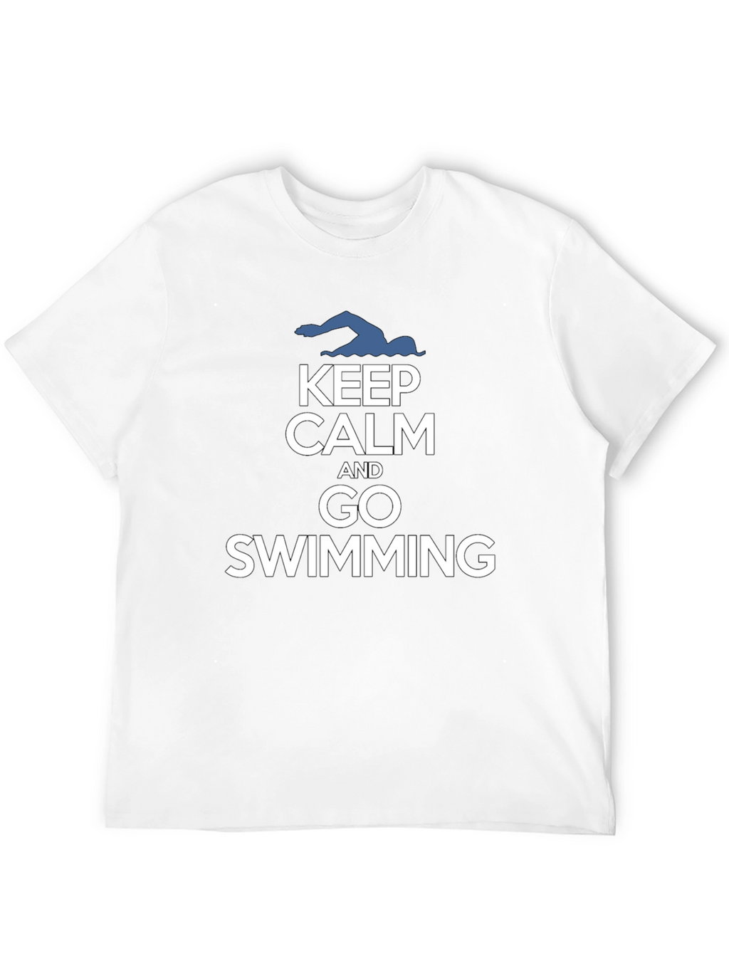 Keep Calm and Go Swimming Black T-Shirt