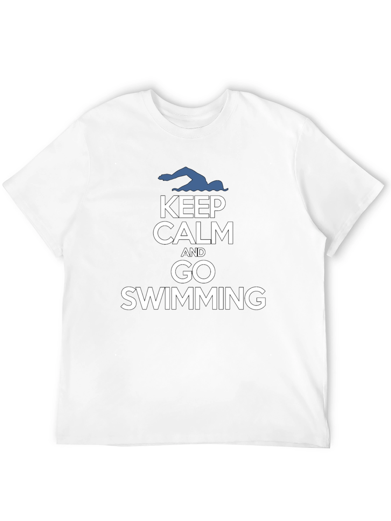 Keep Calm and Go Swimming Black T-Shirt