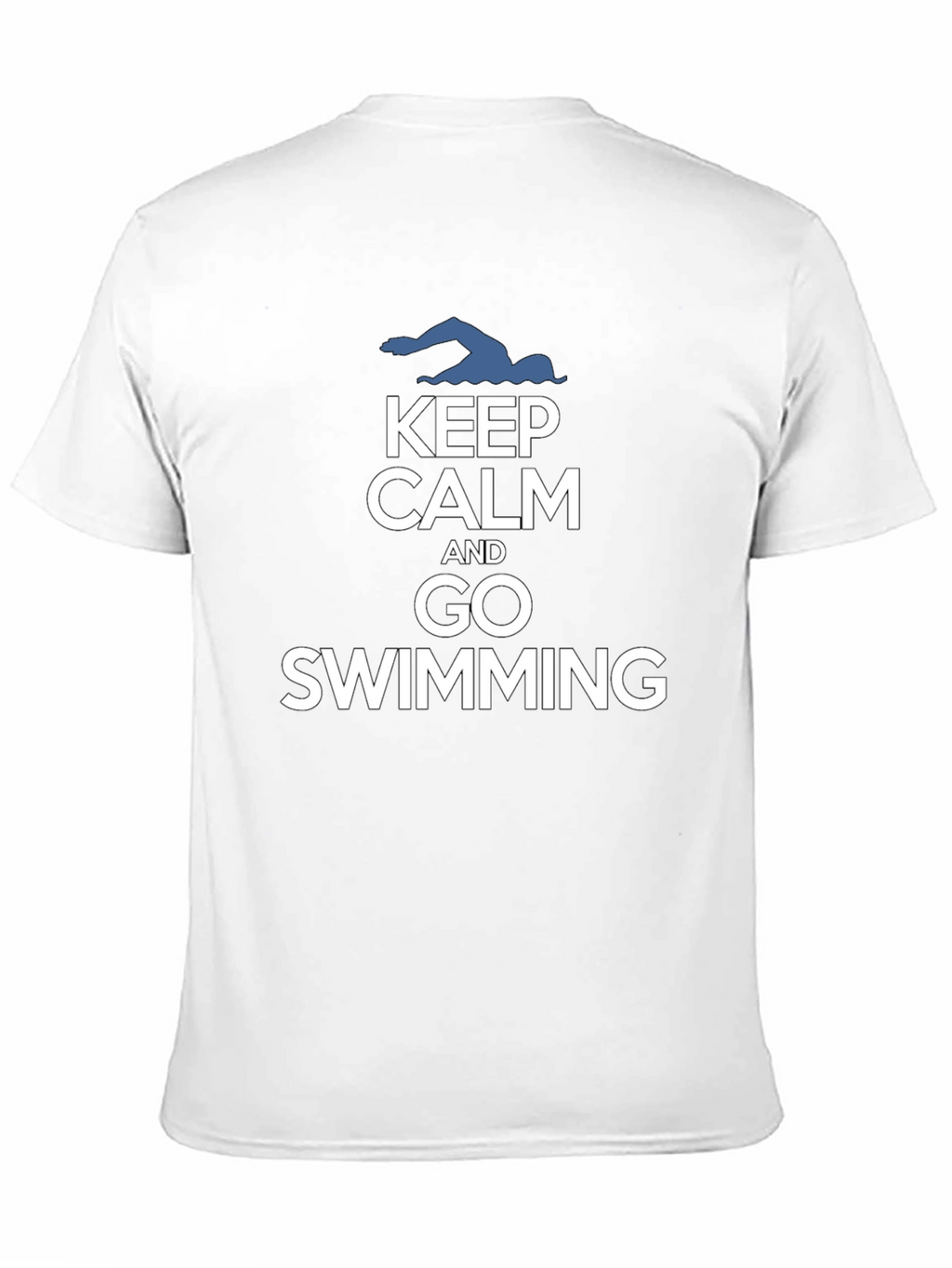 Keep Calm and Go Swimming Black T-Shirt