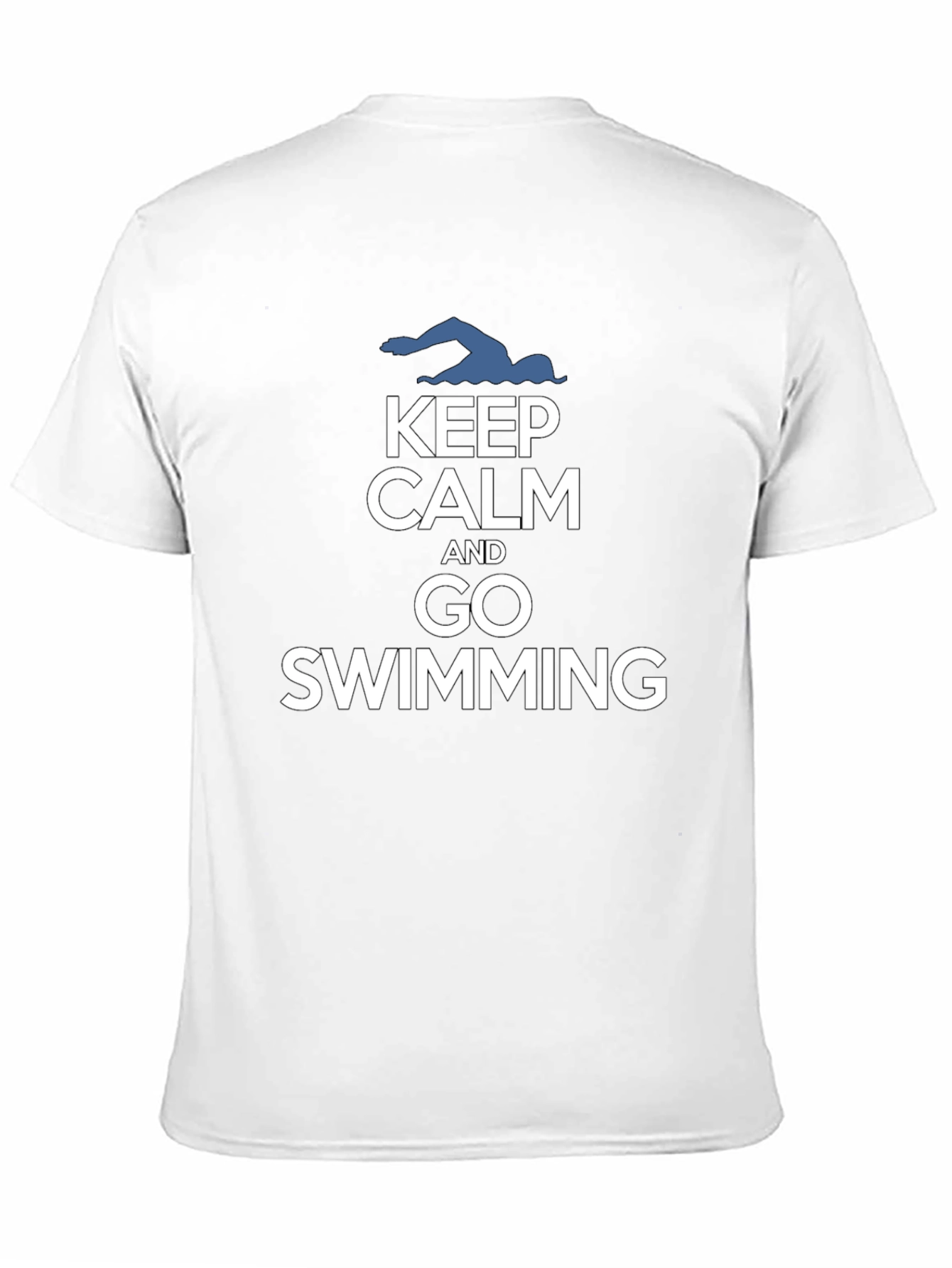 Keep Calm and Go Swimming Black T-Shirt