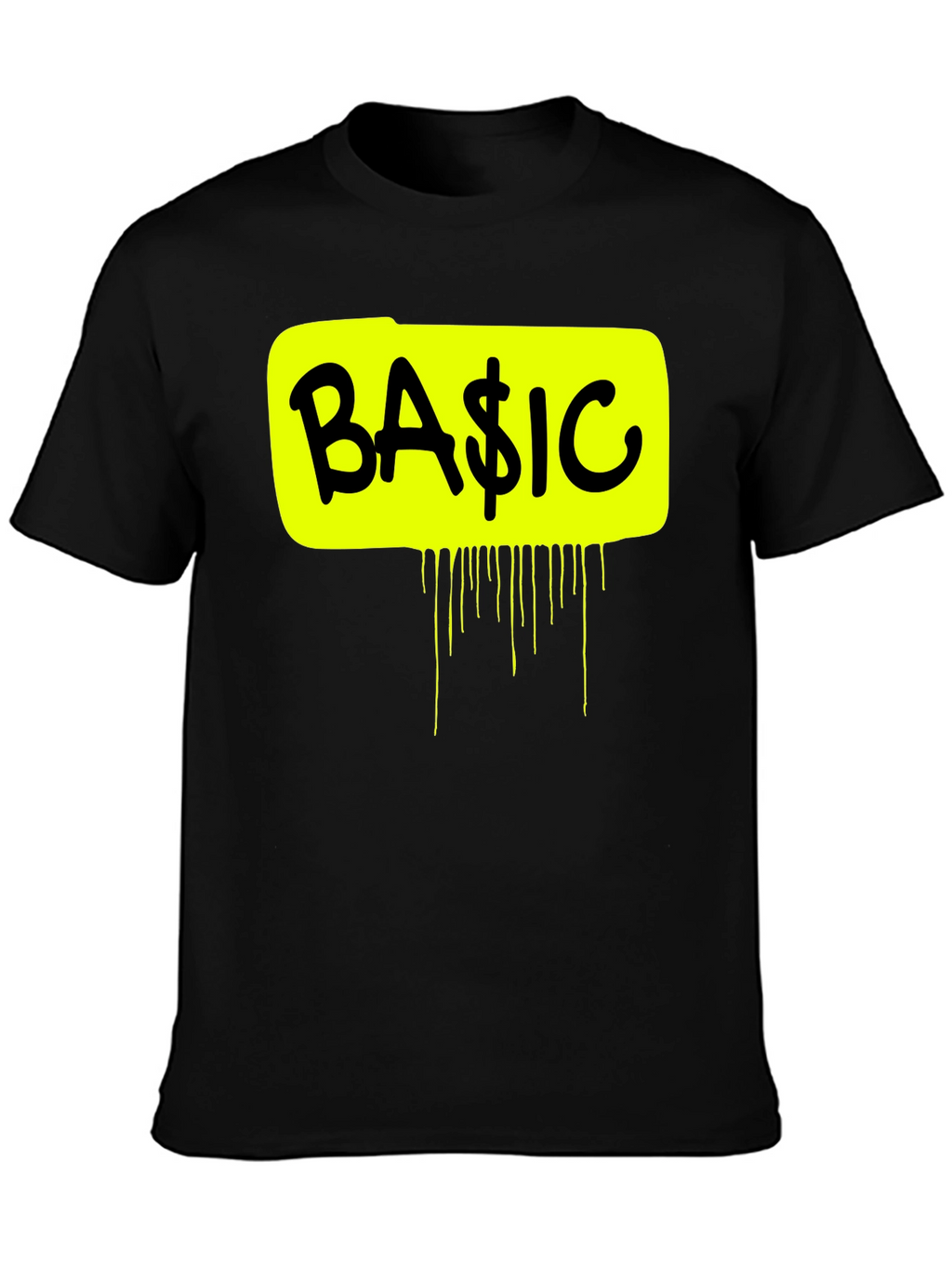 Basic Graphic Tee - Mens Black Short Sleeve