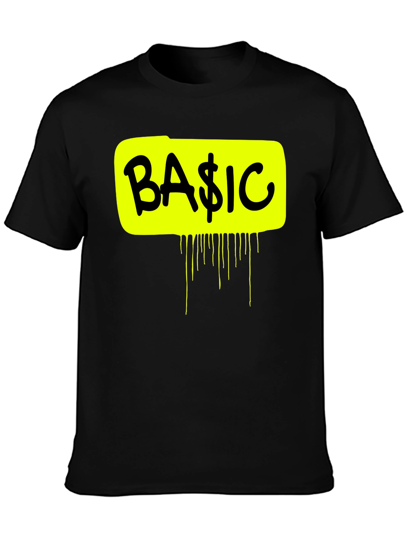 Basic Graphic Tee - Mens Black Short Sleeve