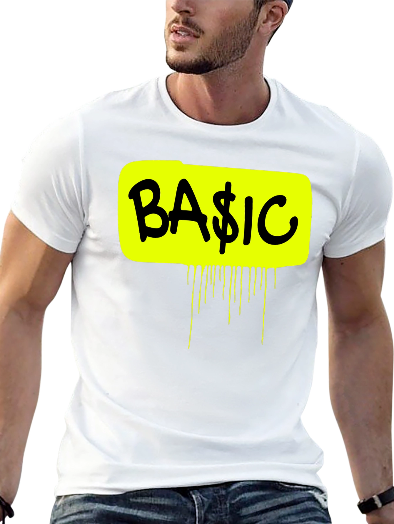 Basic Graphic Tee - Mens Black Short Sleeve