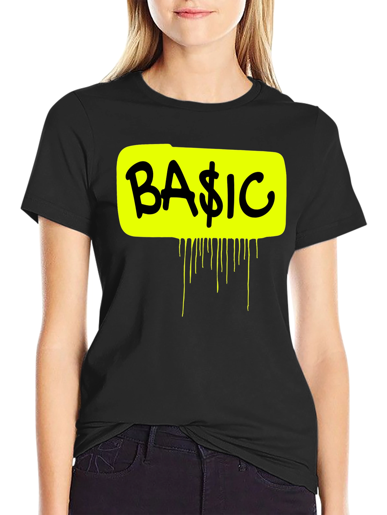 Basic Graphic Tee - Mens Black Short Sleeve